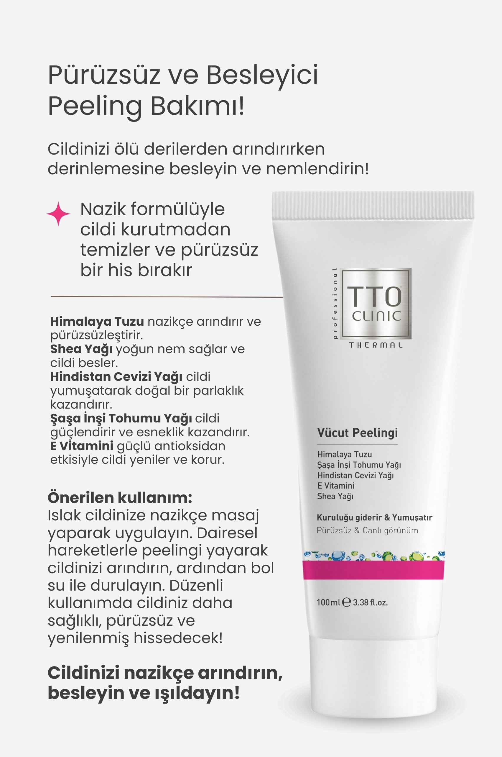 CLINIC Vücut Peelingi, Nem Bombası 100 Ml