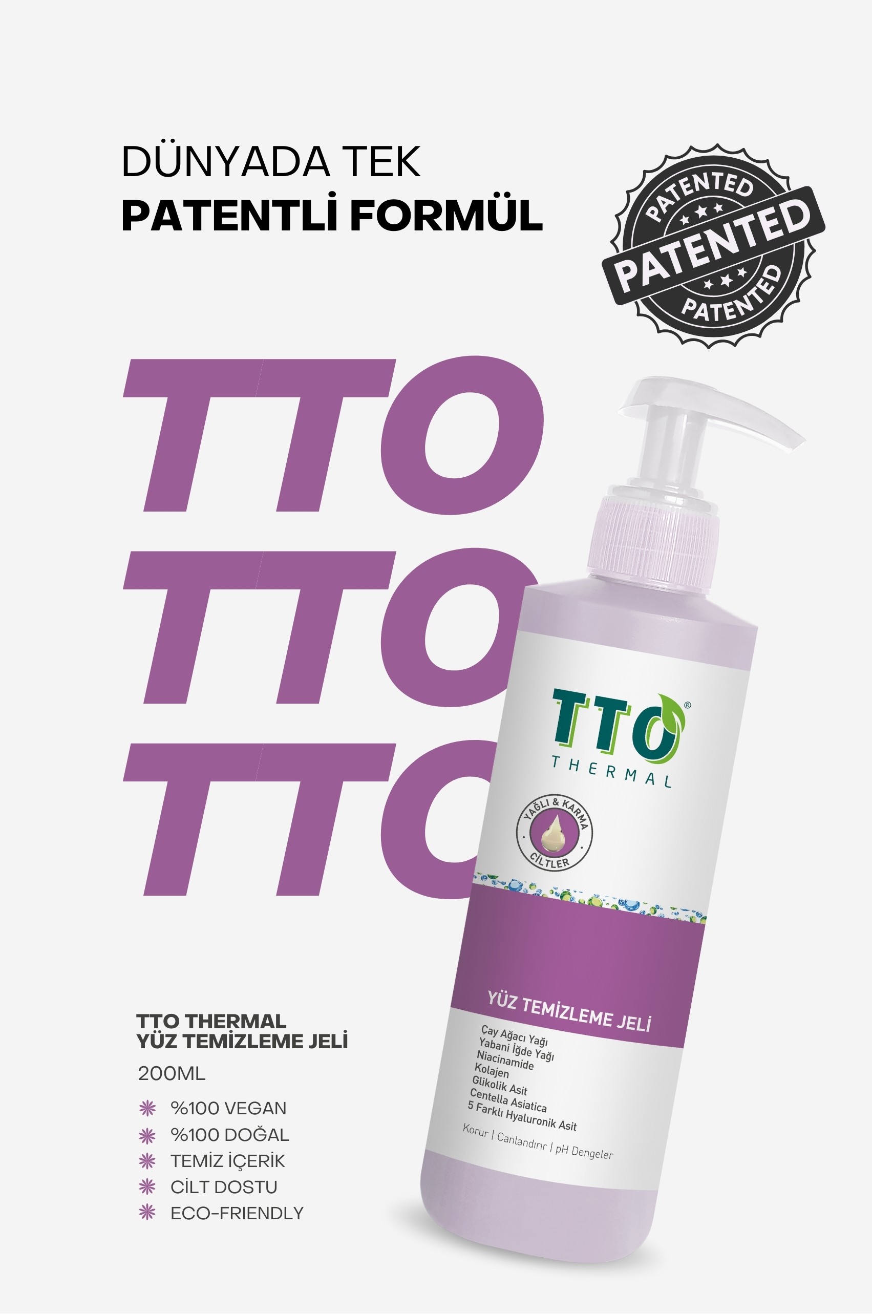 TTO  Yüz Temizleme Jeli 150 Ml 2 Adet (Çay Ağacı Yağı / Tea Tree Oil )