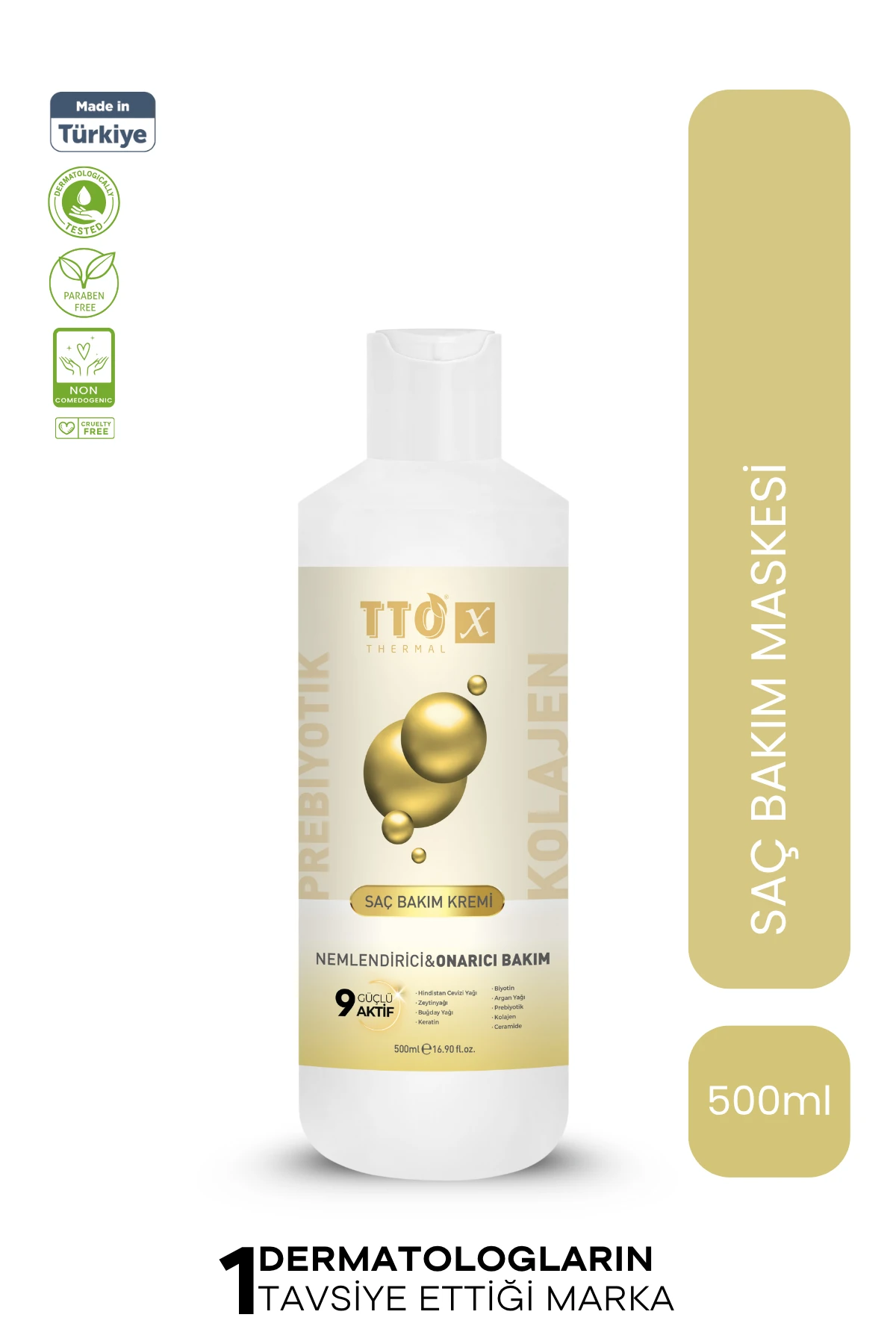 TTO X Nemlendirici ve Onarıcı Saç Kremi – Kolajen & Prebiyotik