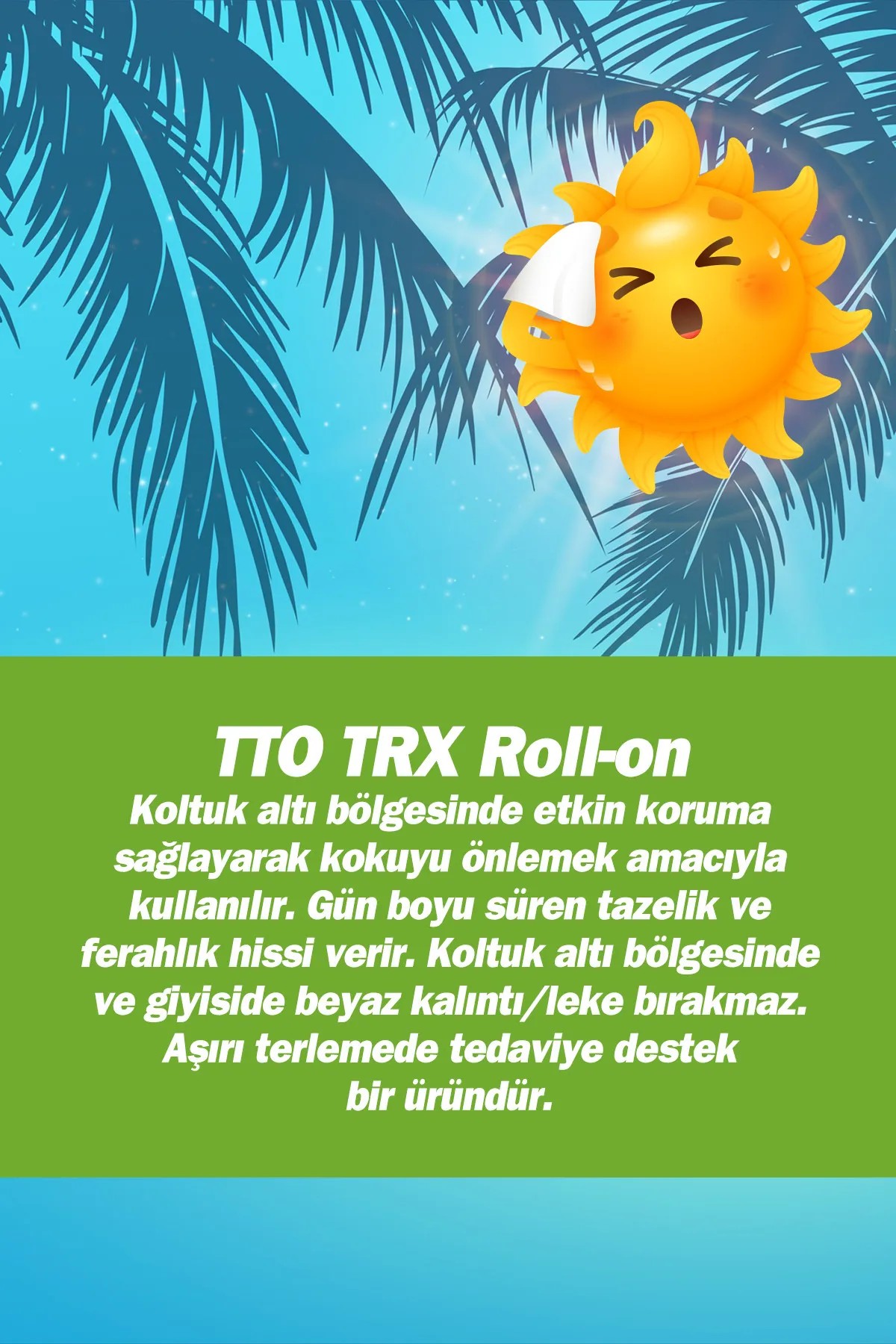 TTO Trx Roll-on 45 ml Terleme Önleyici (Çay Ağacı Yağ  / Tea Tree Oil)