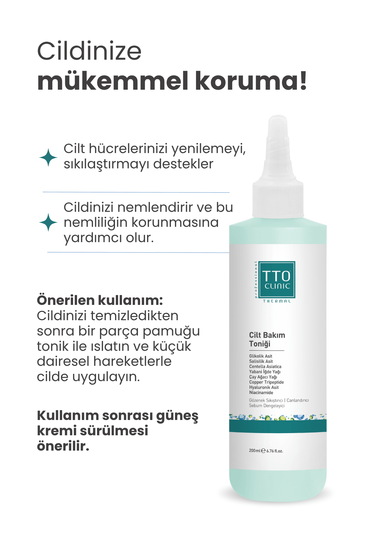 TTO CLINIC Cilt Bakım Toniği 200 ml