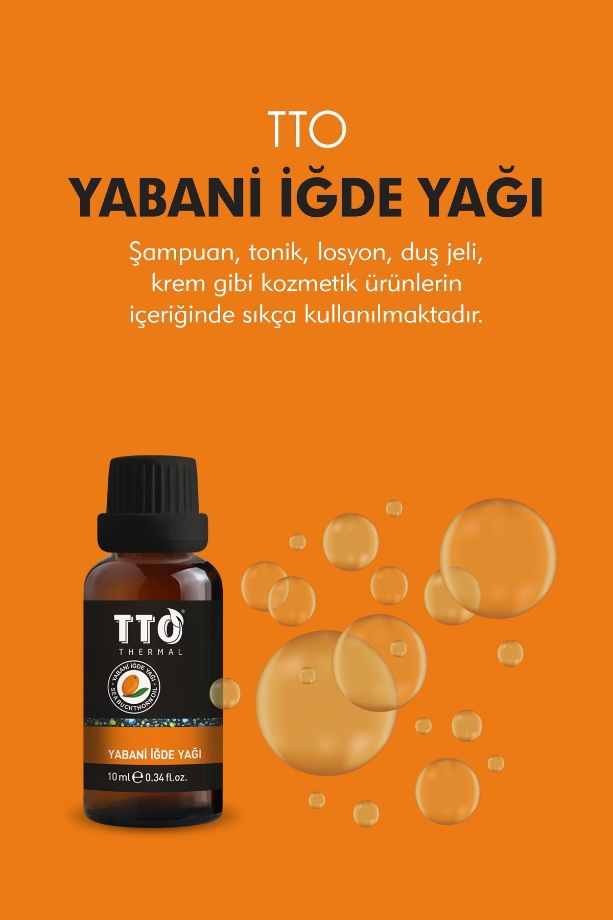 TTO Yabani Iğde Yağı 10 ml ( Sea Buckthorn Oıl - Yalancı Iğde Yağı )