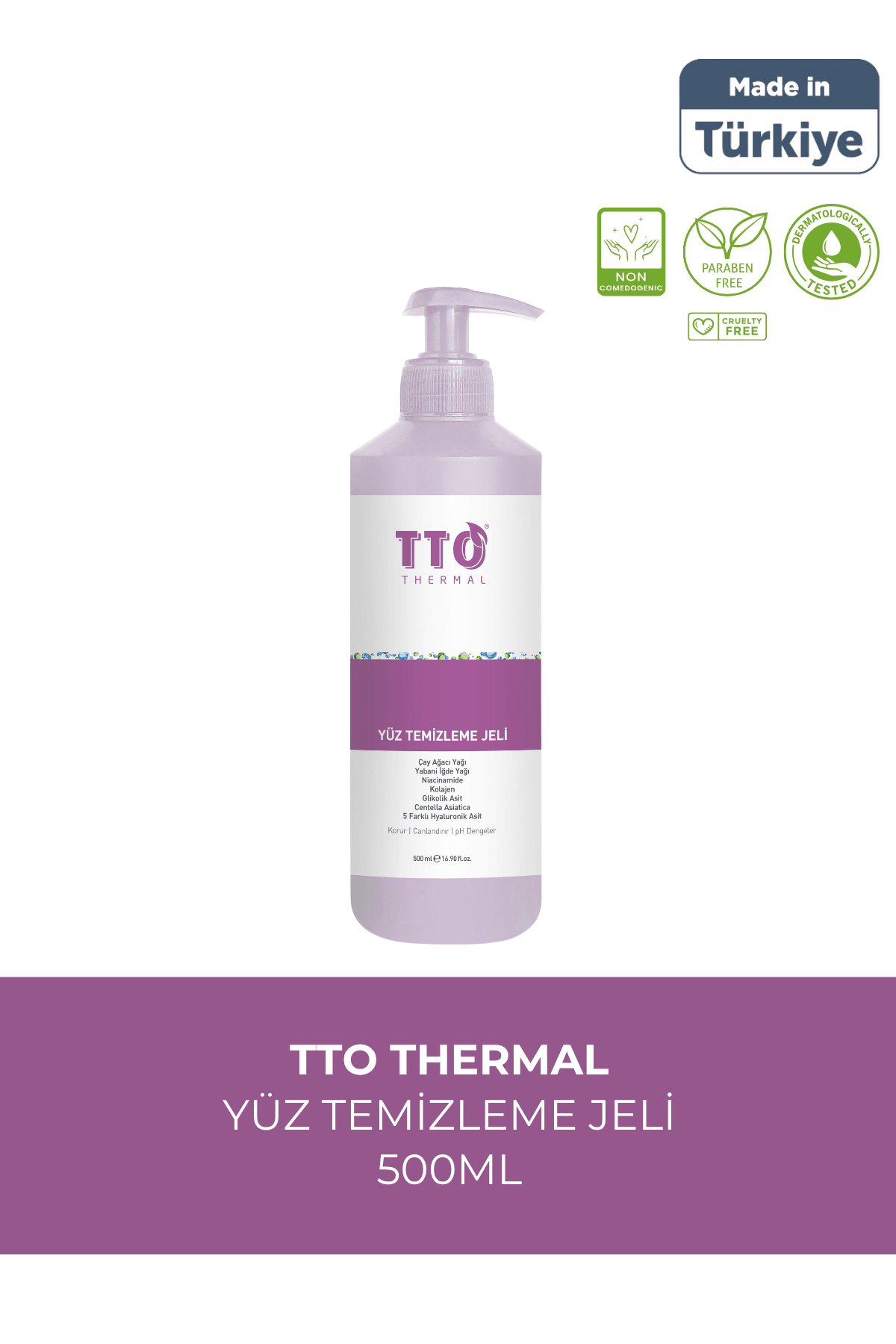 TTO Yüz Temizleme Jeli 500 Ml (çay Ağacı Yağı / Tea Tree Oıl)