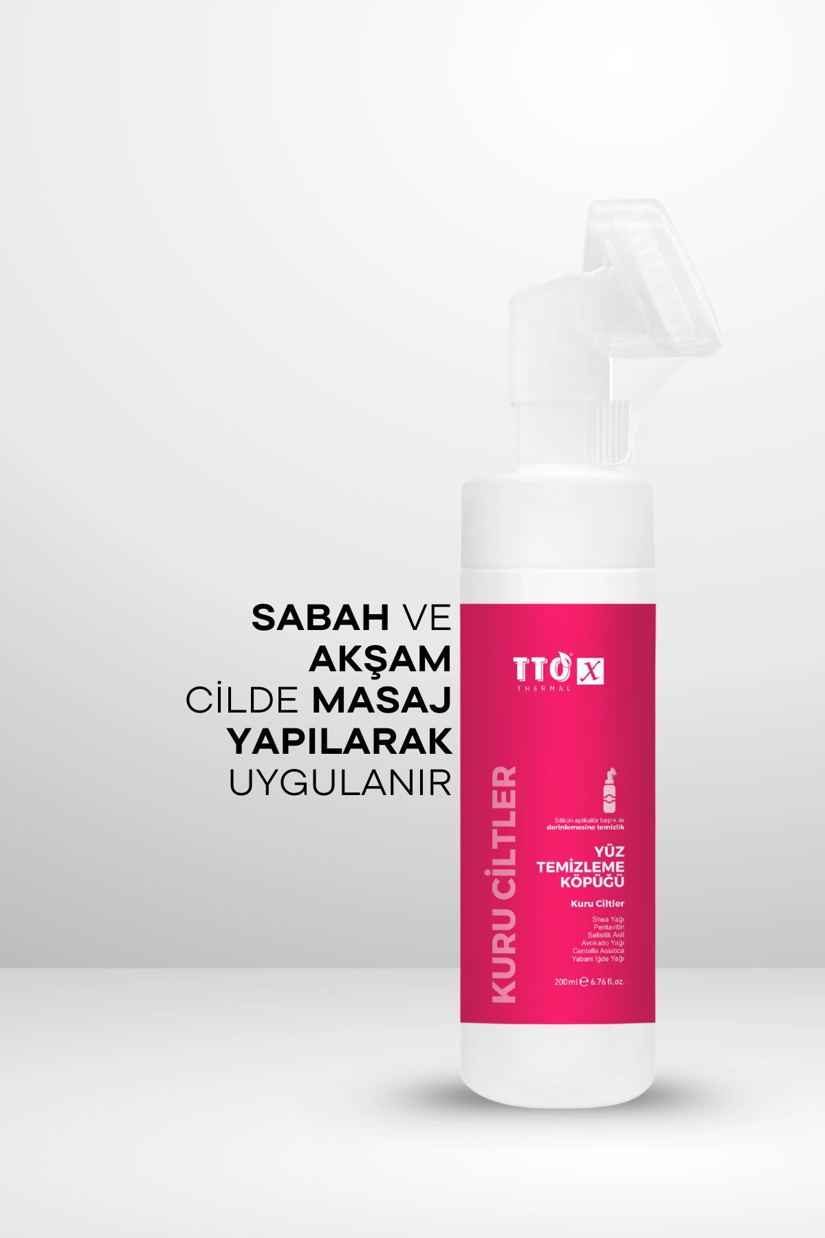 X Kuru Ciltlere Özel Çay Ağacı Içeren Aplikatörlü Yüz Köpüğü (LANSMANA