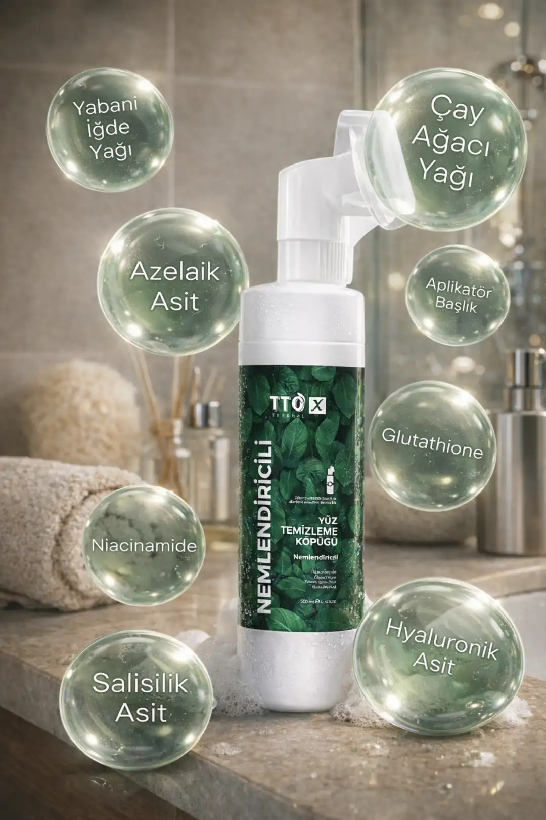 TTO-X Nemlendirici Yüz Köpüğü 200 ml – Lansman Fiyatı