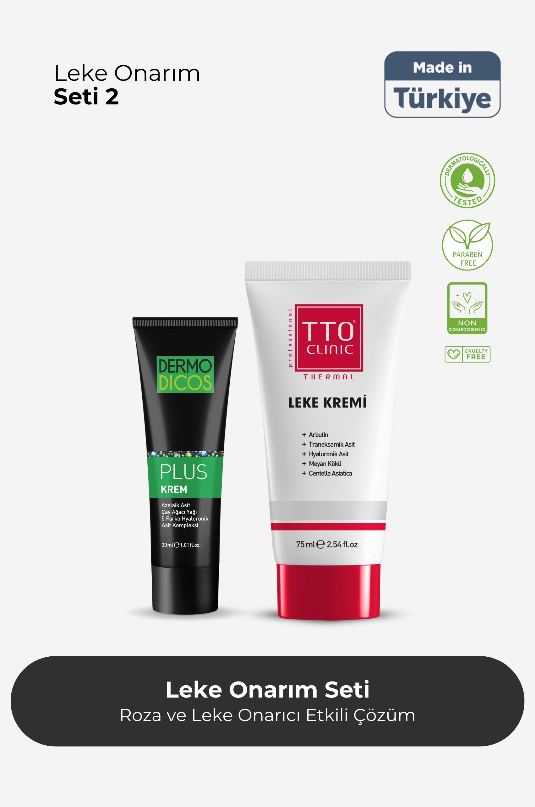 CLINIC LEKE KREMİ 75ML + DERMODICOS PLUS KREM 30ML