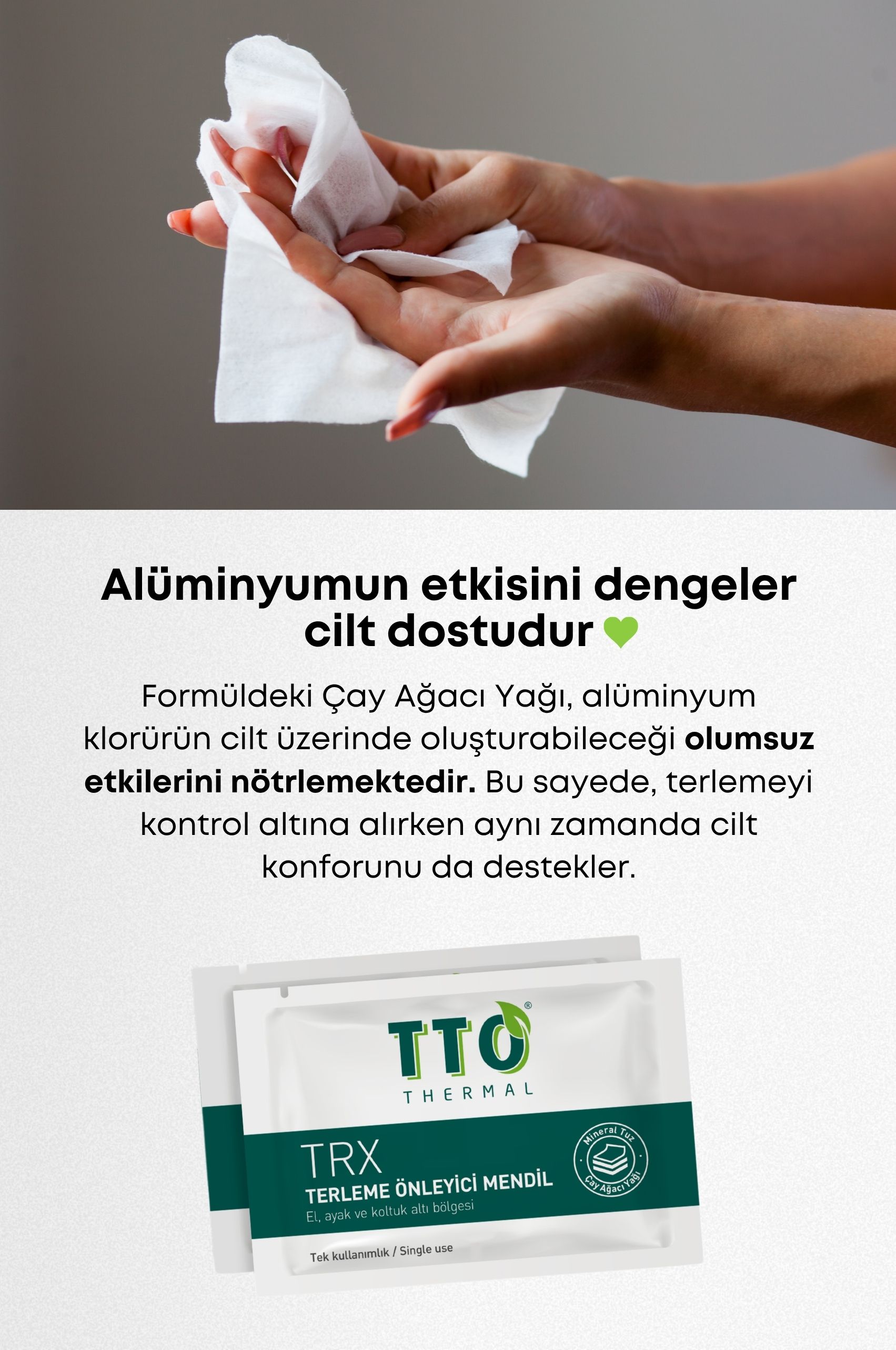 TTO TRX Terleme Önleyici Mendil 24 Adet