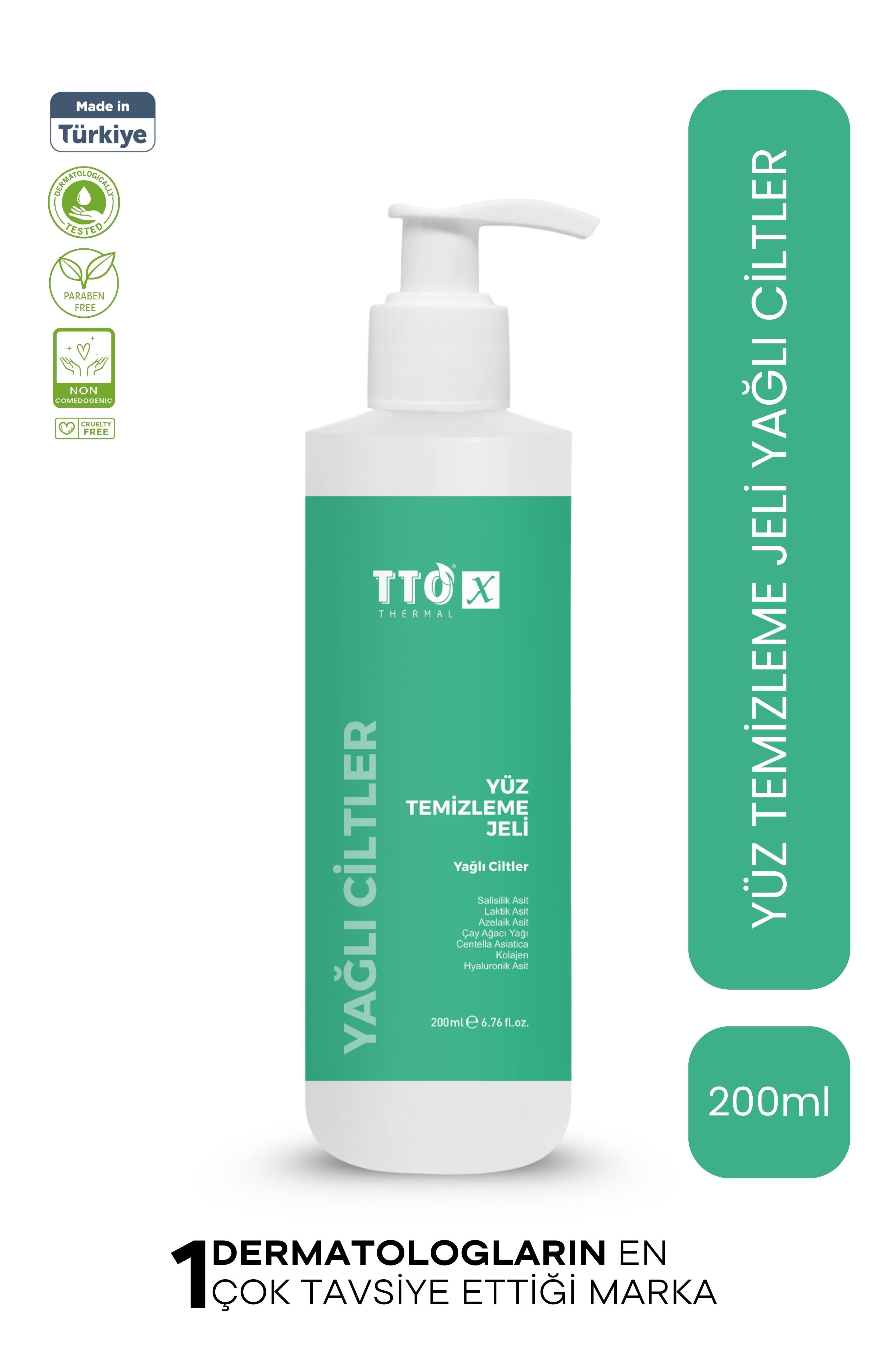 TTO-X Yüz Temizleme Jeli – Yağlı Ciltler 200 ml