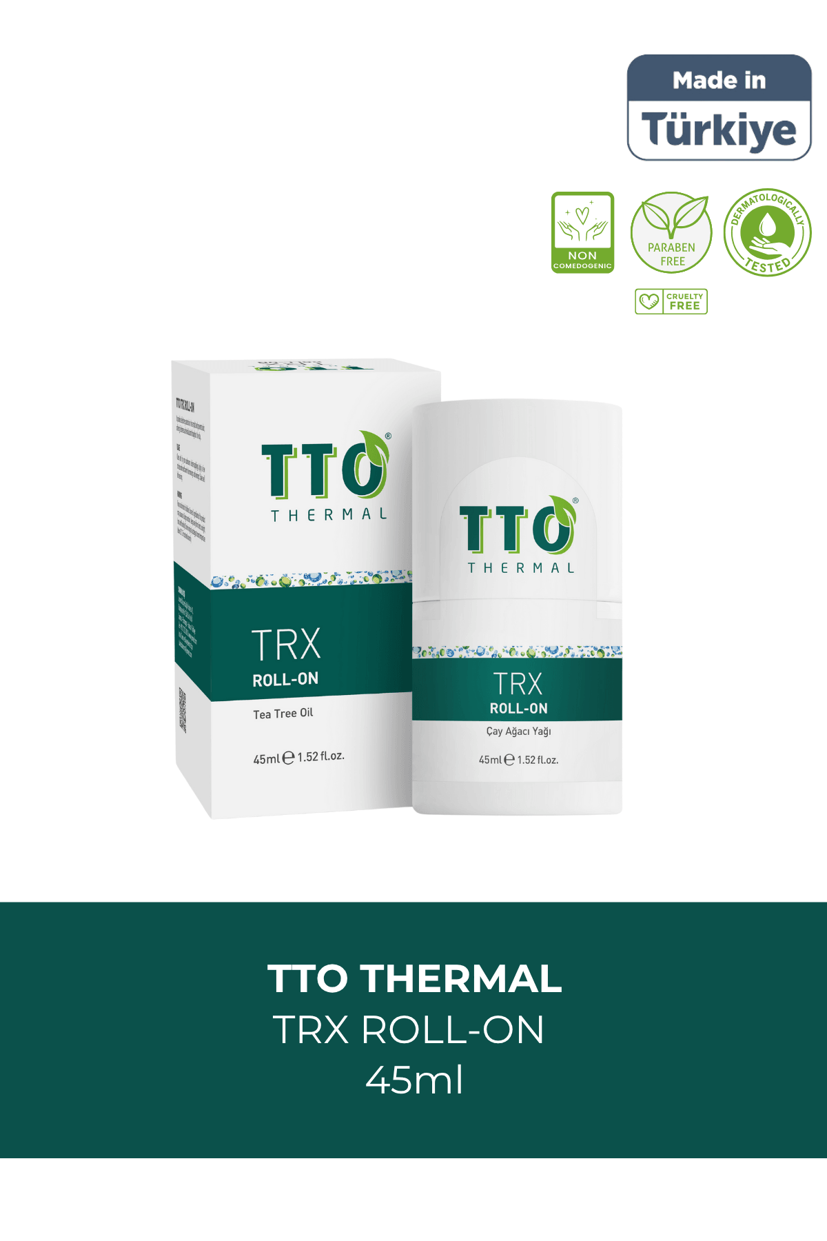 TTO Trx Roll-on 45 ml Terleme Önleyici (Çay Ağacı Yağ  / Tea Tree Oil)