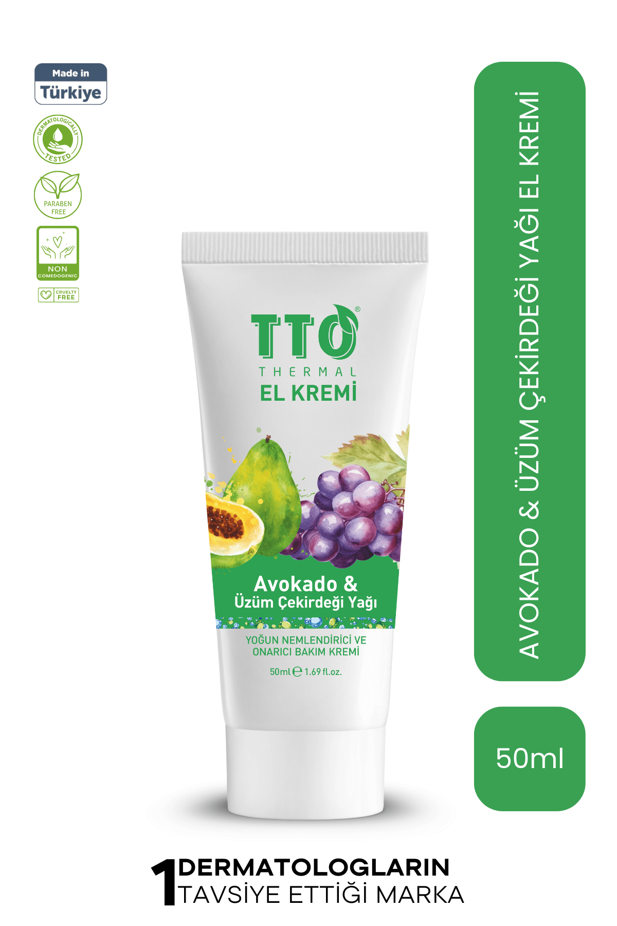 TTO Thermal El Kremi – Avokado & Üzüm Çekirdeği Yağı (50 ml)