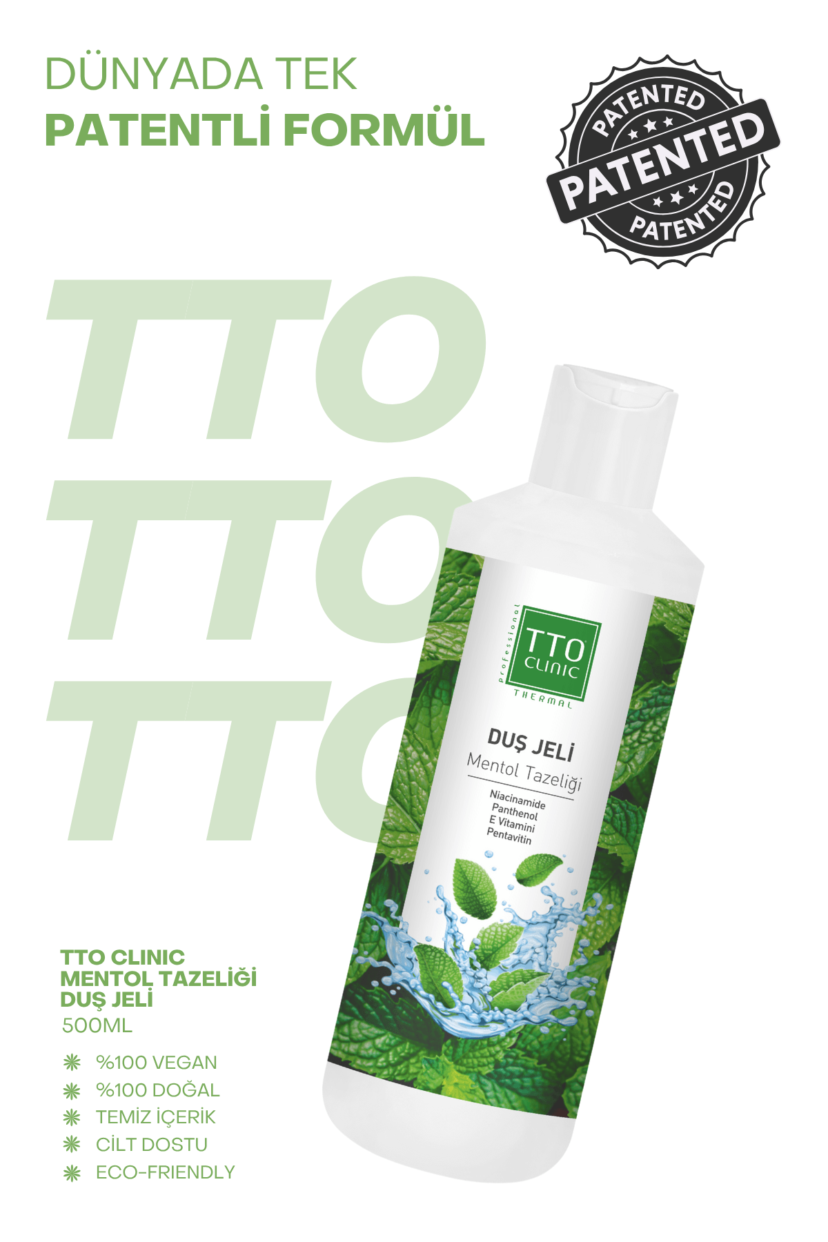 TTO CLINIC Duş Jeli – Mentol Tazeliği 500 ML