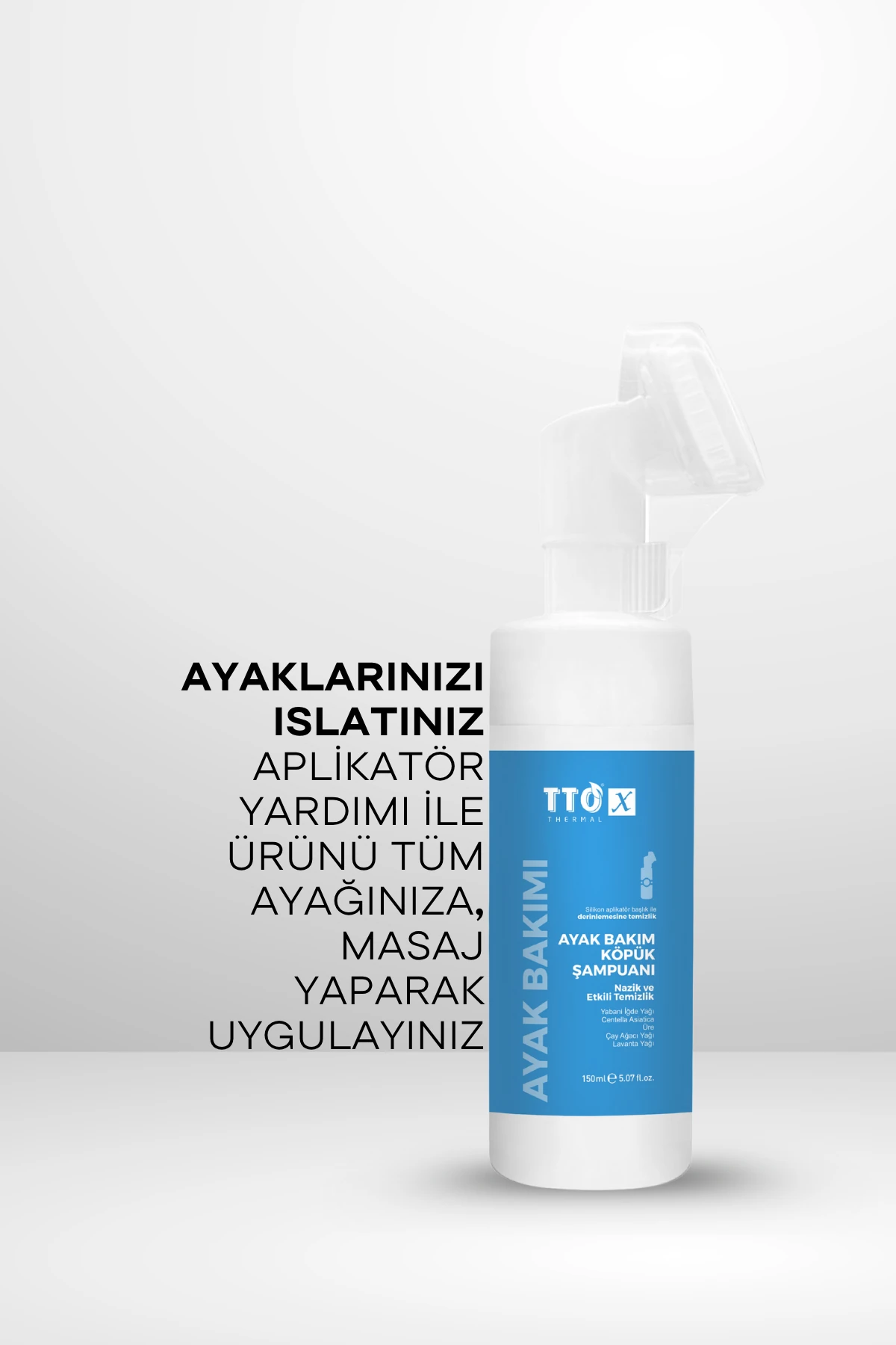 TTO-X Ayak Bakım Köpük Şampuanı 150 ml – Arındırıcı, Ferahlatıcı ve Antibakteriyel Ayak Bakımı