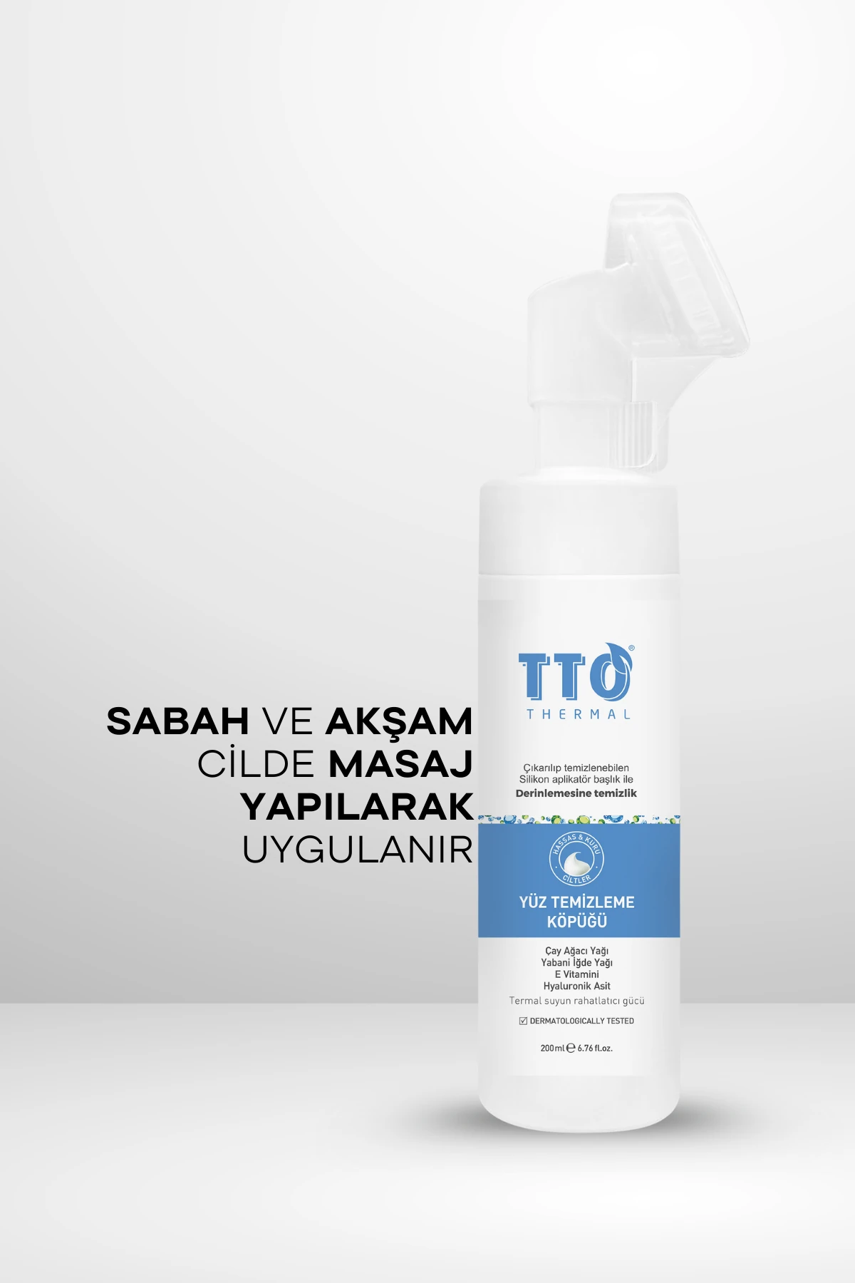 TTO Yüz Temizleme Köpüğü 200 ml aplikatörlü – Derinlemesine Temizlik, Nem Dengeleyici ve Arındırıcı Cilt Bakımı