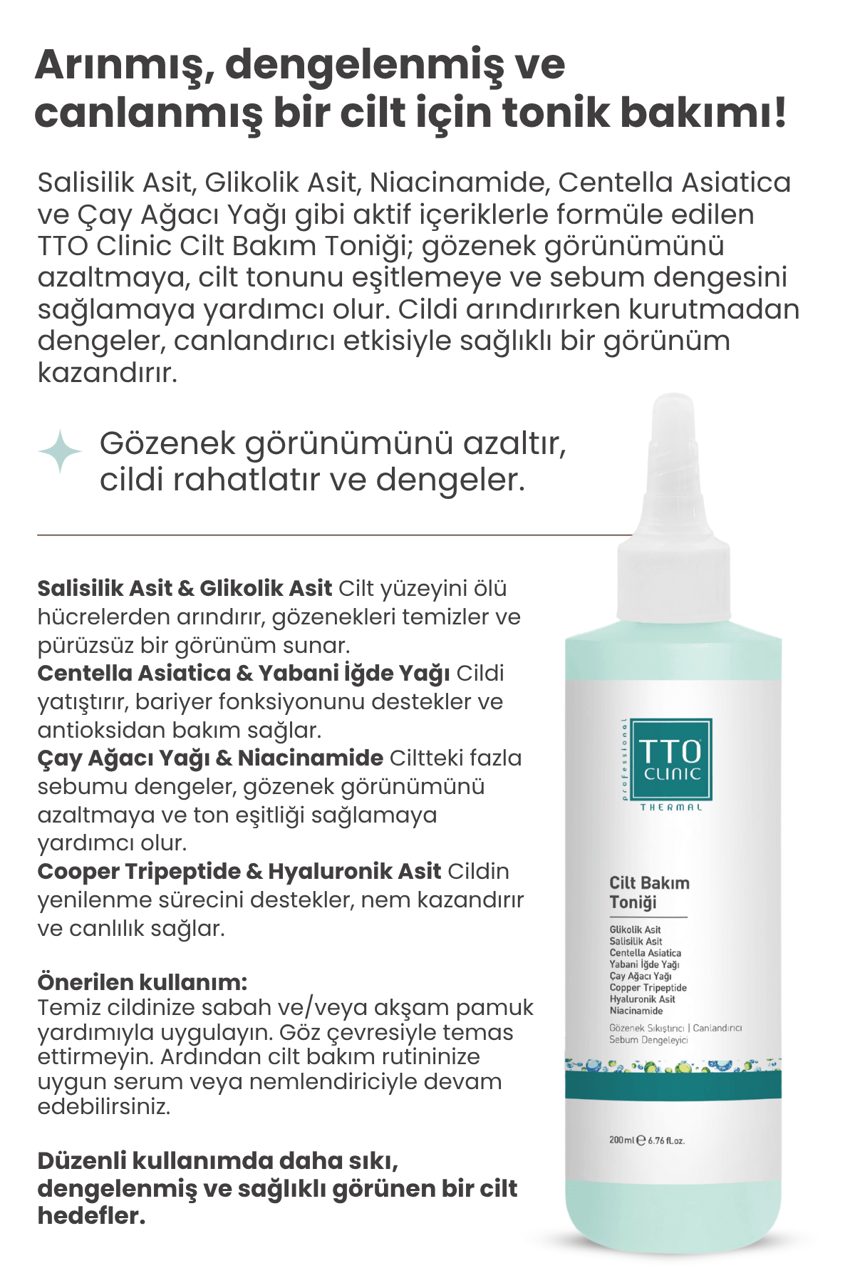 TTO Arındırıcı ve Gözenek Sıkılaştırıcı Set – Dermodicos Plus Krem & Centella Tonik