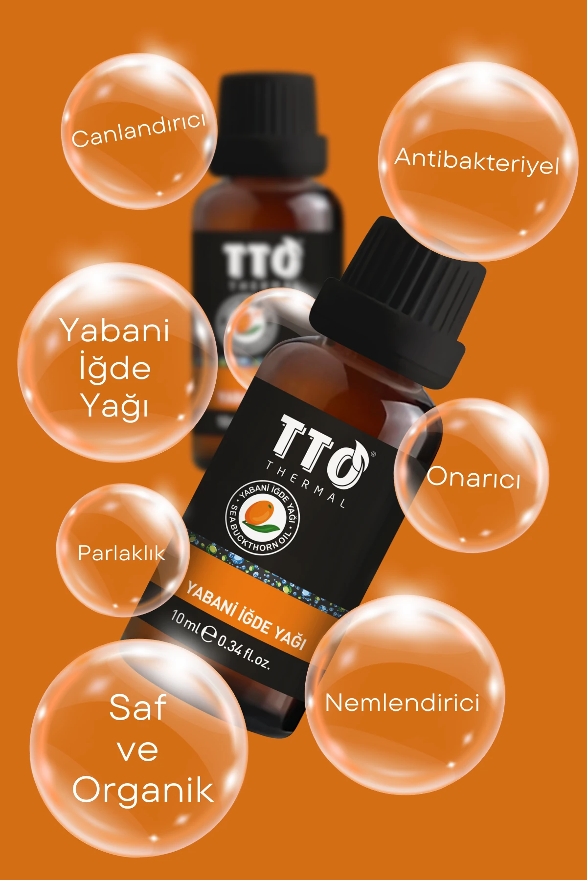 TTO Yabani İğde Yağı 10 ml – Sea Buckthorn Oil ile Besleyici, Onarıcı ve Nemlendirici Cilt Bakımı