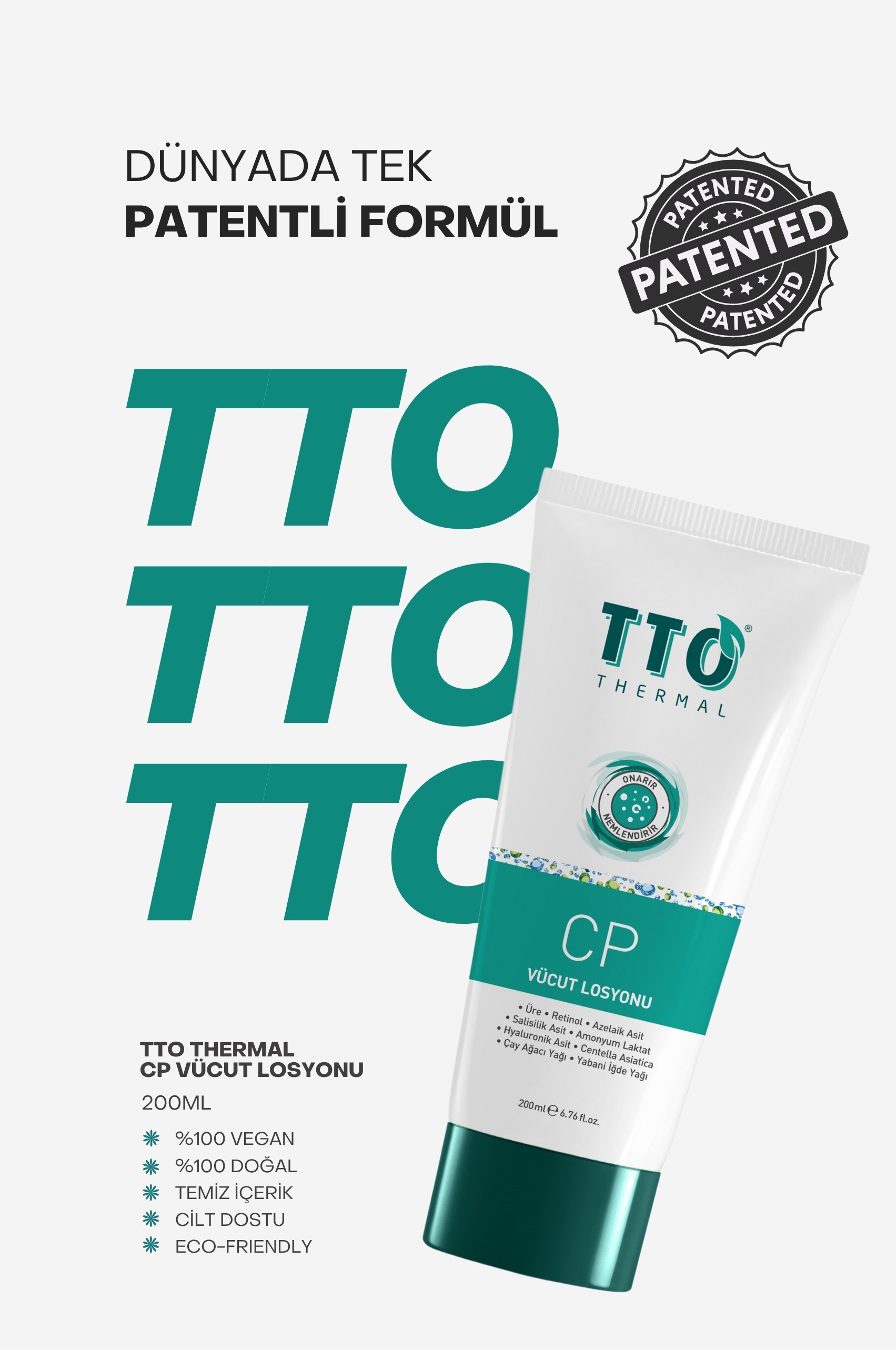 TTO Vücut Losyonu Cp 200ml Keratosis Pilaris Ve Batık (Tavuk Derisi Görümüne Karşı)