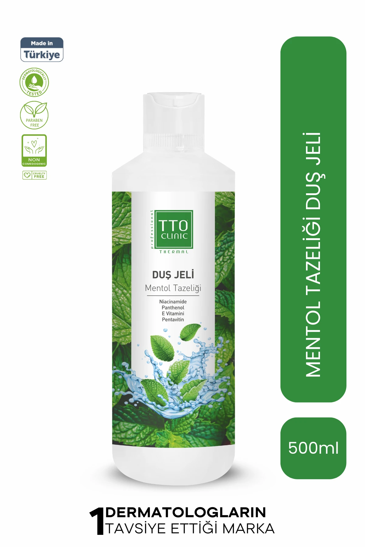 TTO Clinic Duş Jeli Mentol Tazeliği 500 ml – Ferahlatıcı ve Arındırıcı Etkili