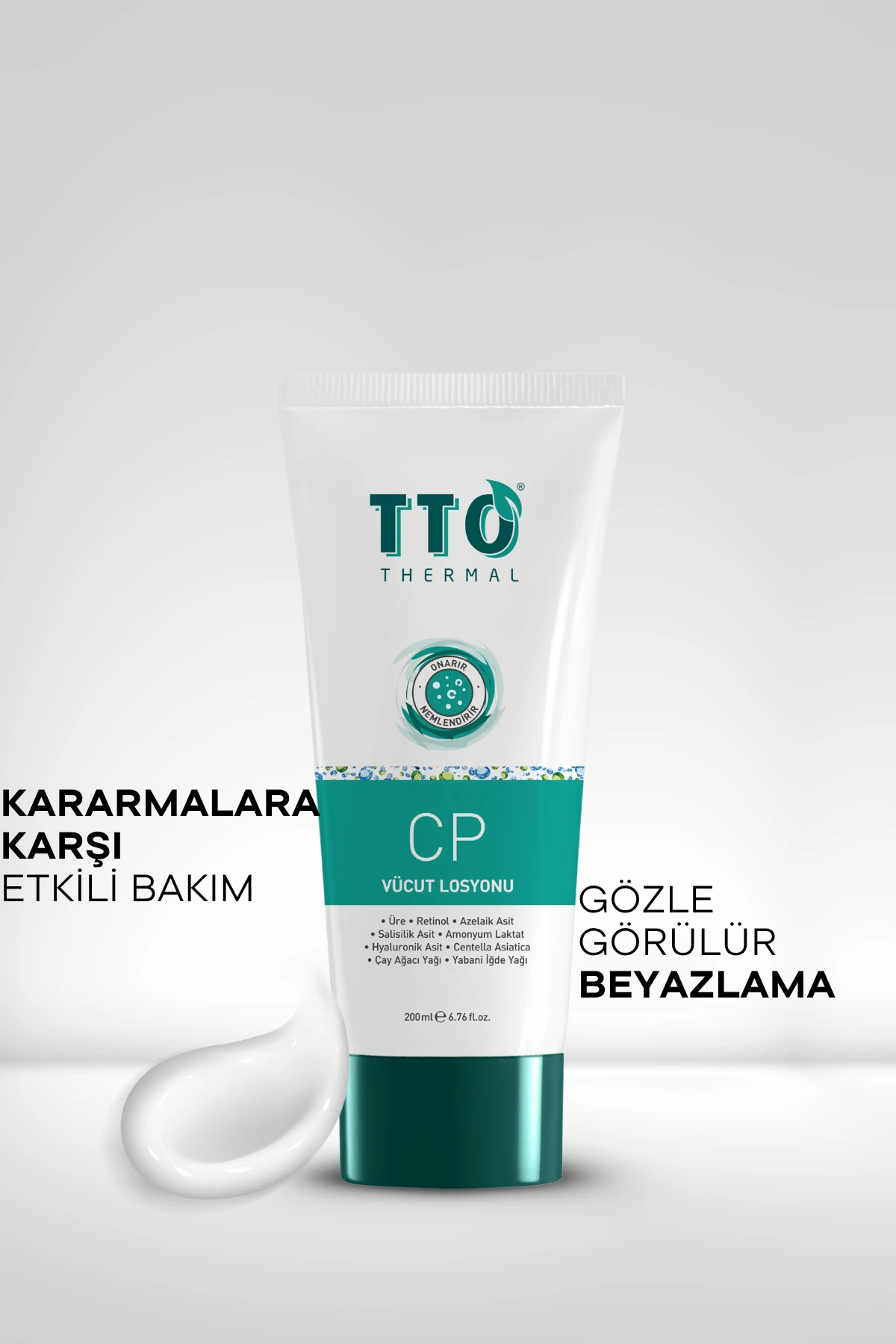 TTO Vücut Losyonu CP 200 ml – Pürüzsüzleştirici, Nemlendirici ve Cilt Yenileyici Bakım Losyonu
