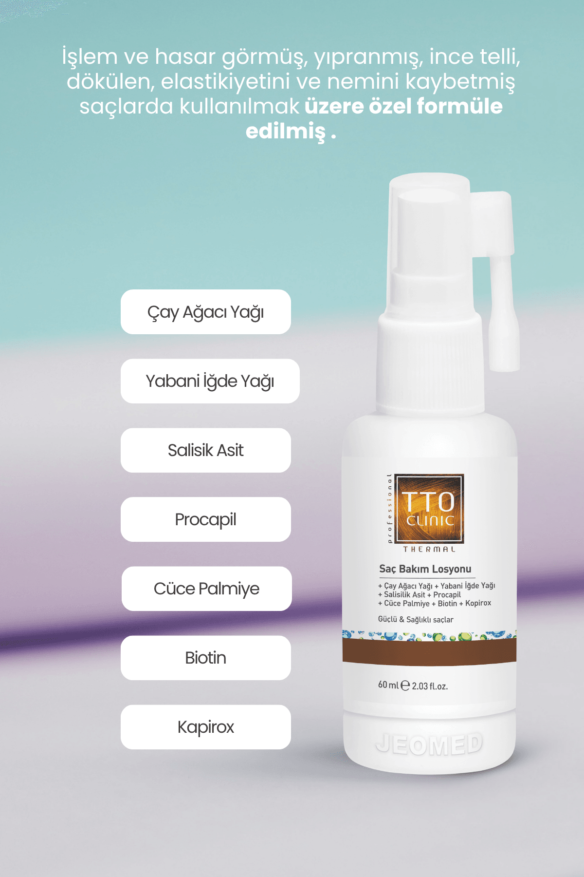 TTO Clinic Strengthening & Anti-Loss Hair Lotion 30mlx2pcs (Tea Tree Oil)
