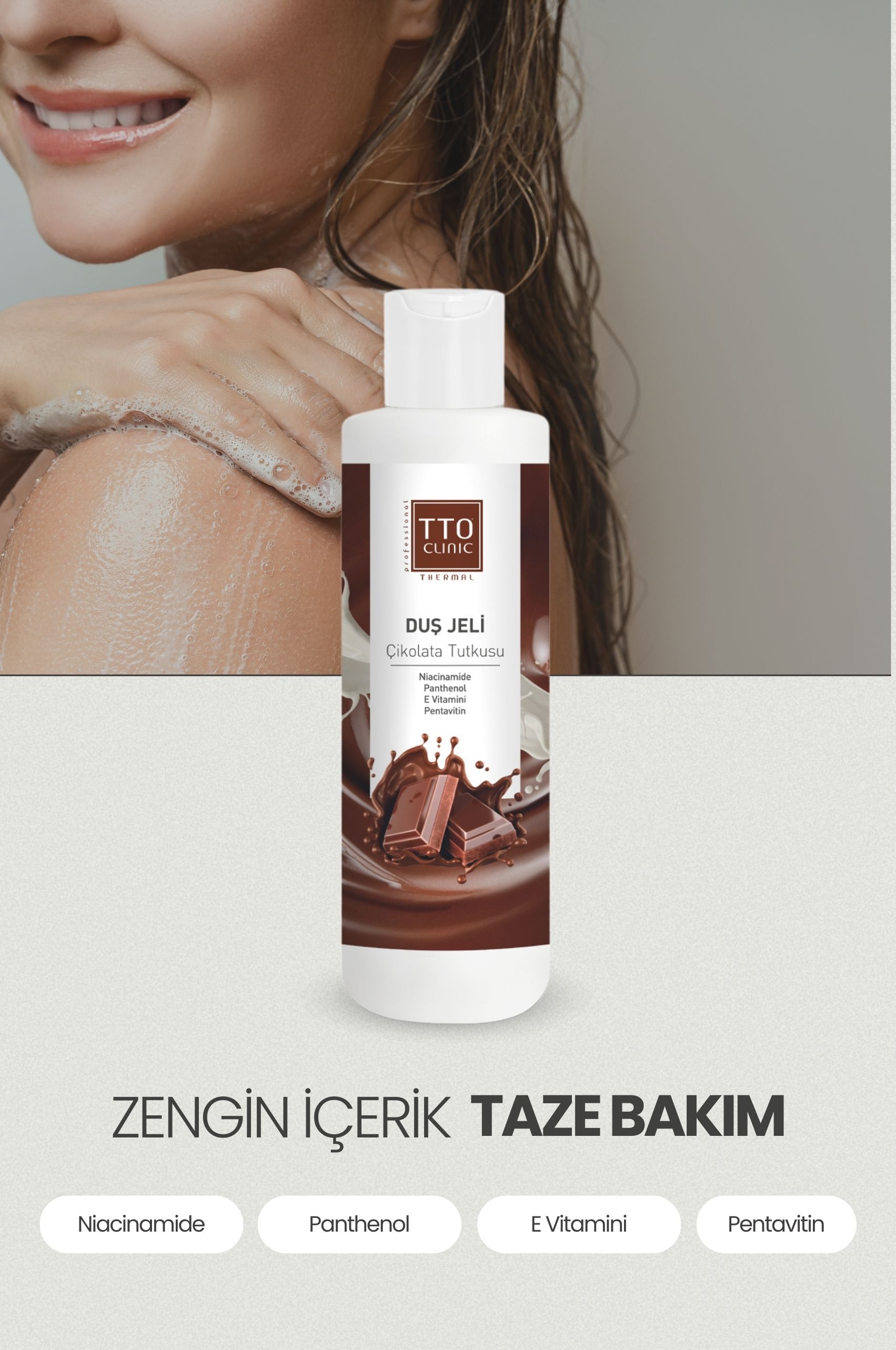 TTO Clinic Çikolata Tutkusu Duş Jeli Panthenol İle Cildinizi Onarın
