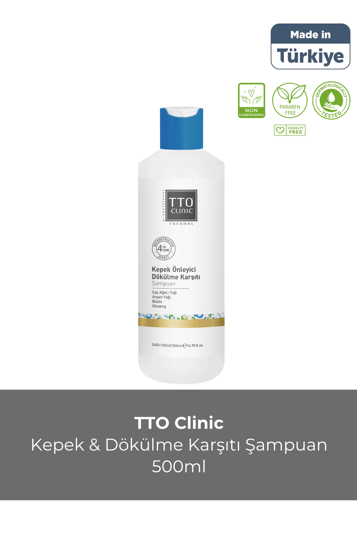 TTO Clınıc Kepek Önleyici Dökülme Karşıtı Şampuan 400 ml ( Çay Ağacı Yağı / Tea Tree Oil )