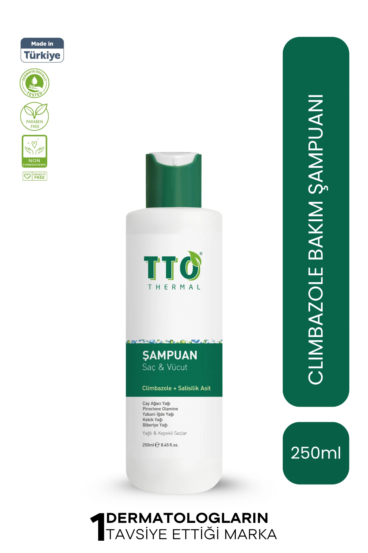 TTO Saç ve Vücut Şampuanı 250 ml – Derin Temizlik & Dengeleyici Bakım