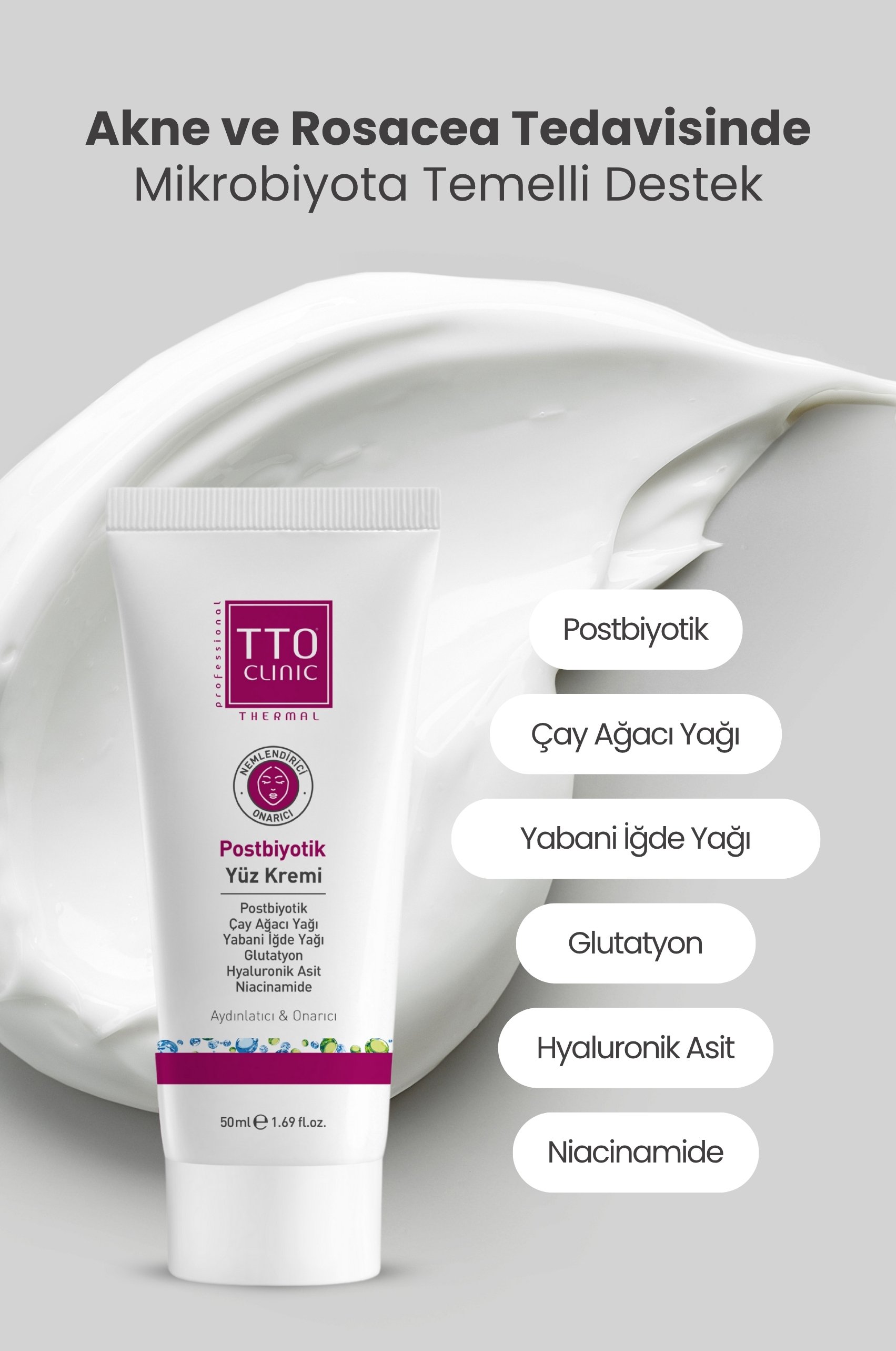 TTO CLINIC Postbiyotik Yüz Kremi 50 ml