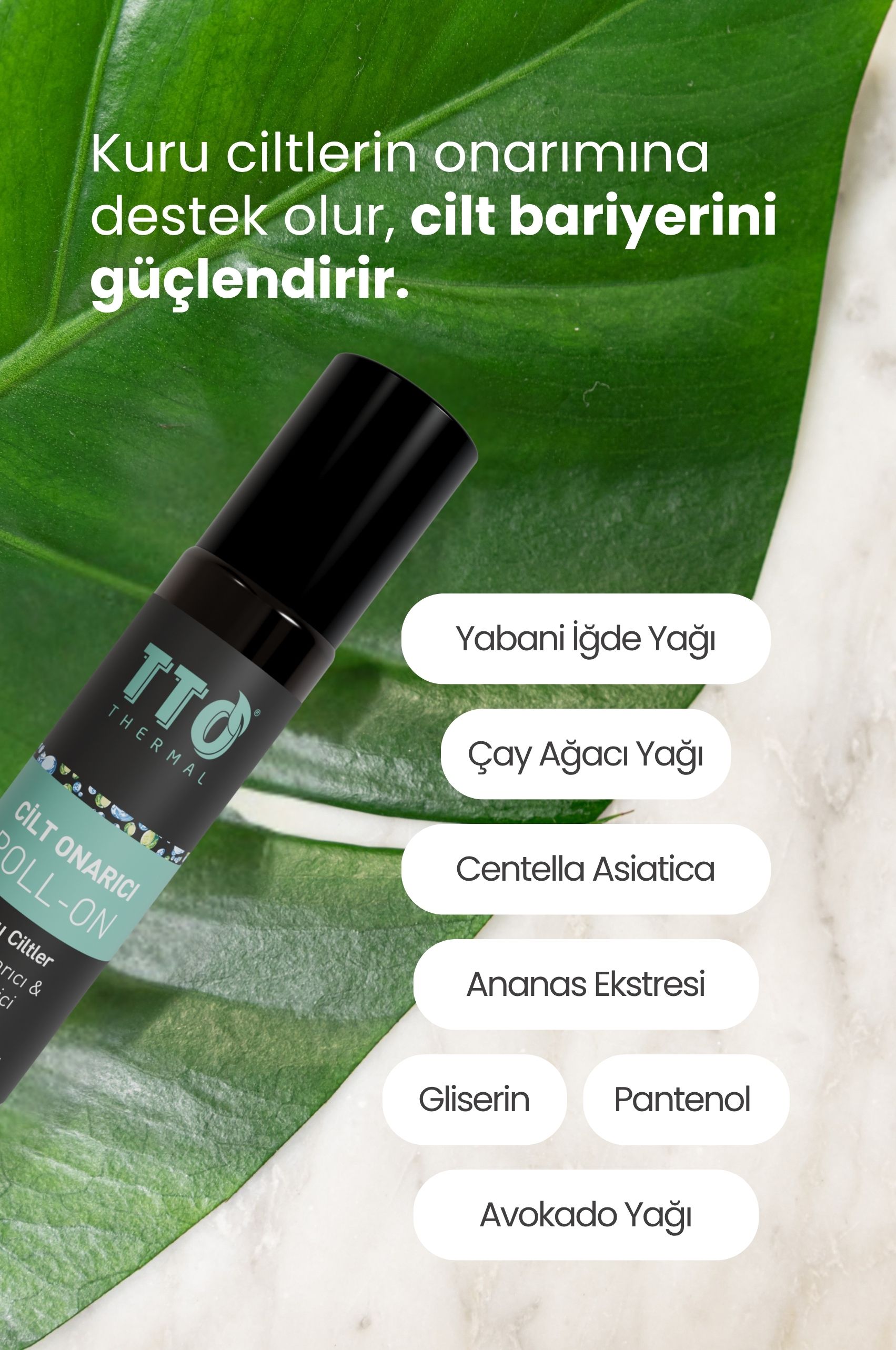 TTO Thermal Cilt Onarıcı Roll -On (Kuru Ciltler , Cilt Onarıcı & Yenileyici)
