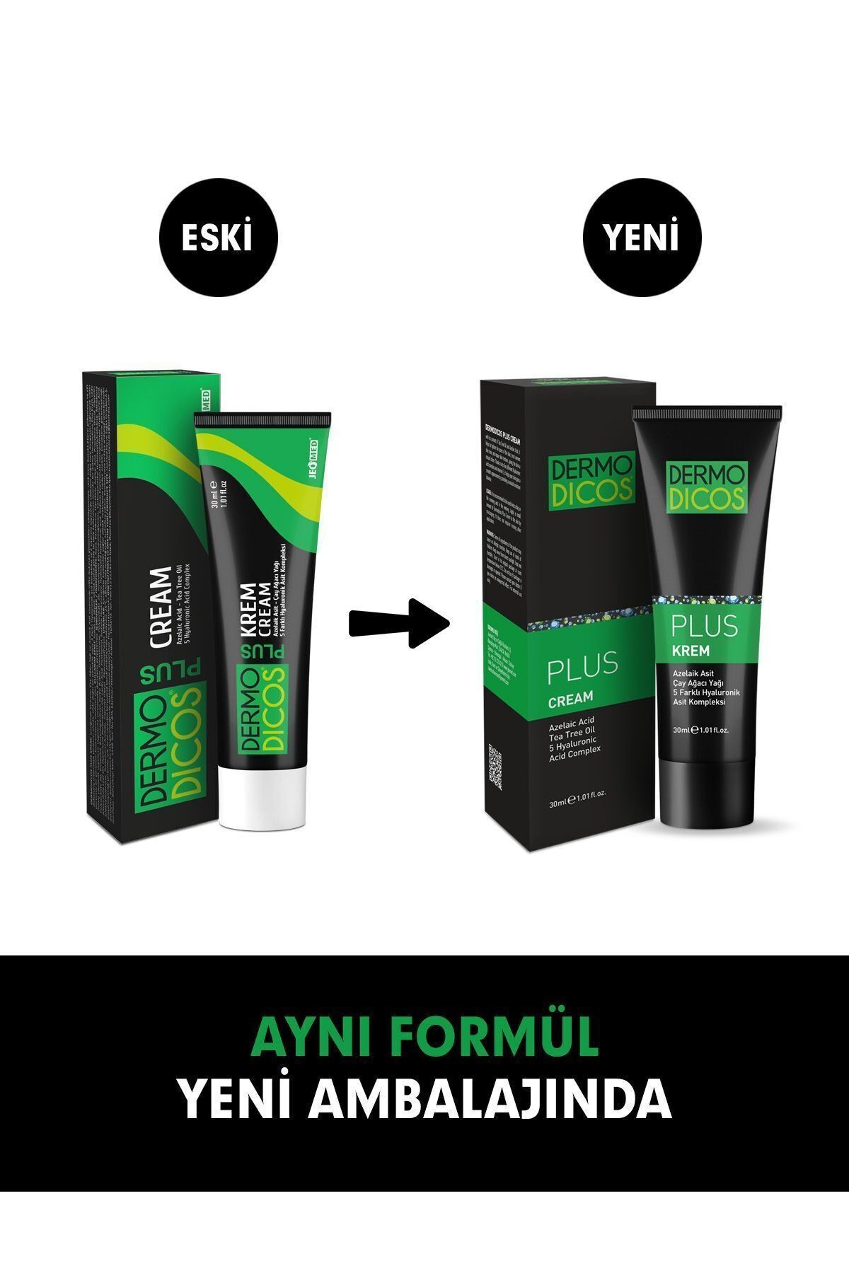 TTO Dermodıcos Plus Krem 30 ml Akne Ve Lekelerde  ( Çay Ağacı Yağı / Tea Tree Oil / Azeleik Asit )