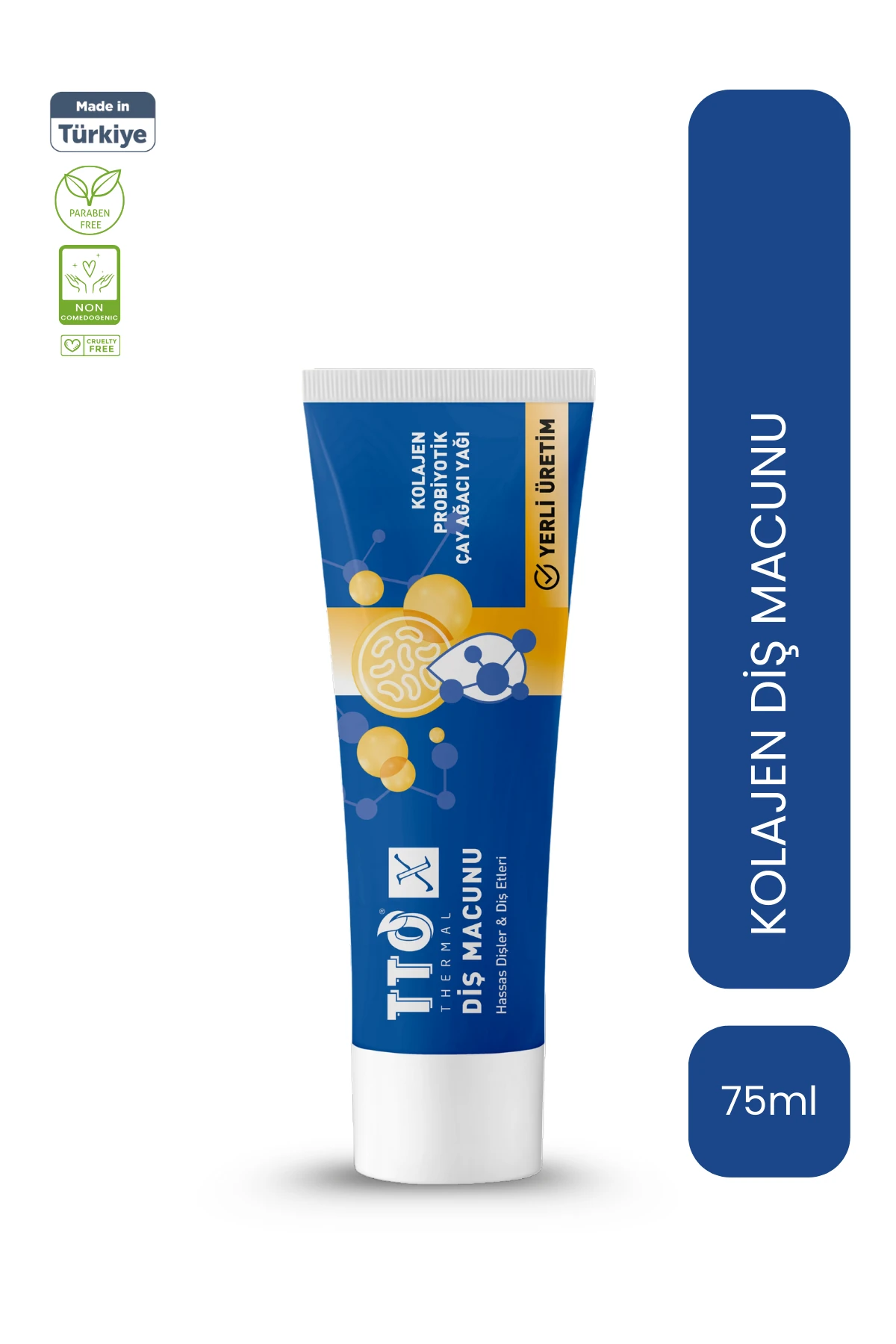 TTO X Probiyotik Diş Macunu – Kolajen & Çay Ağacı Yağlı, Hassas Dişler