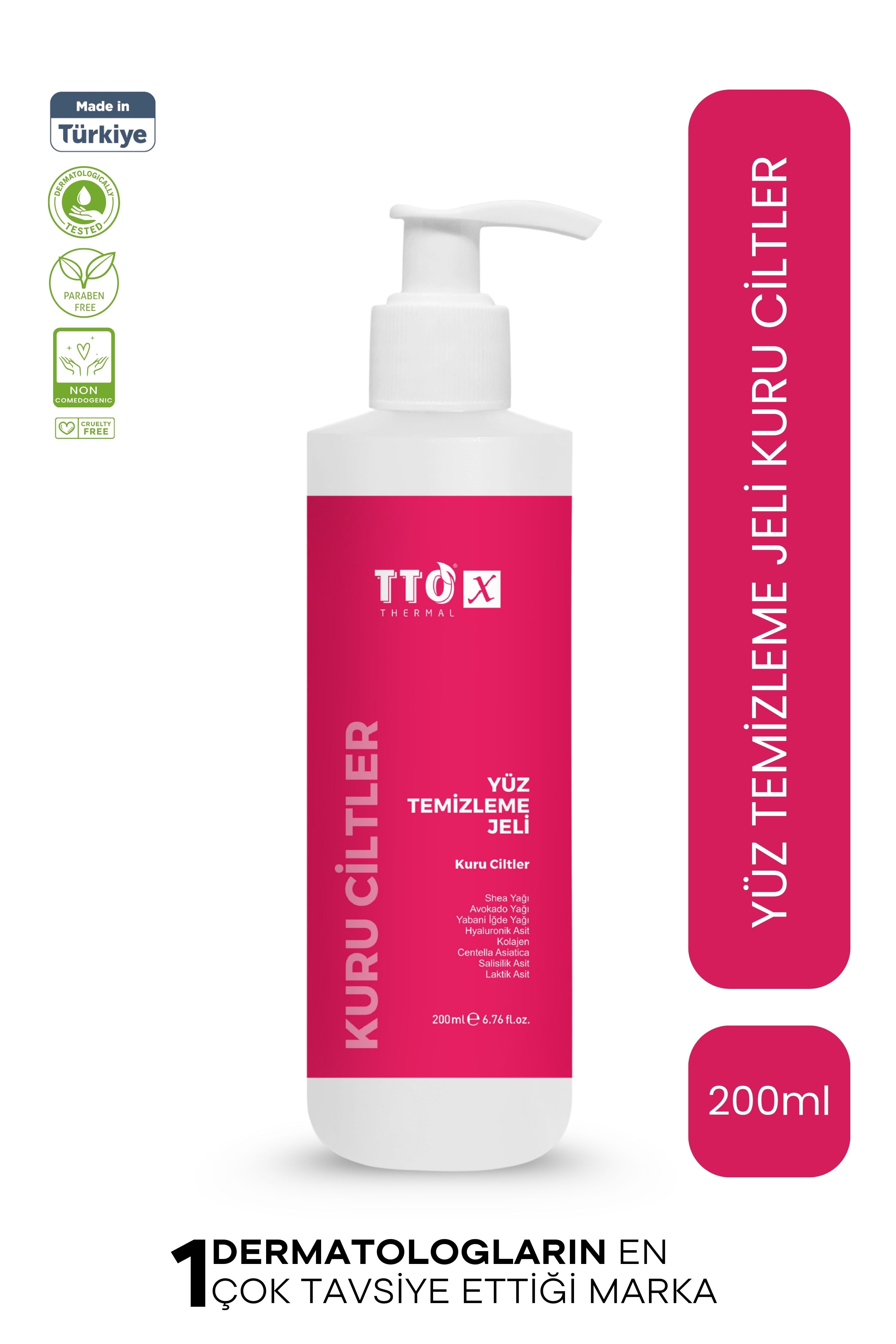 TTO-X Yüz Temizleme Jeli – Kuru Ciltler 200 ml