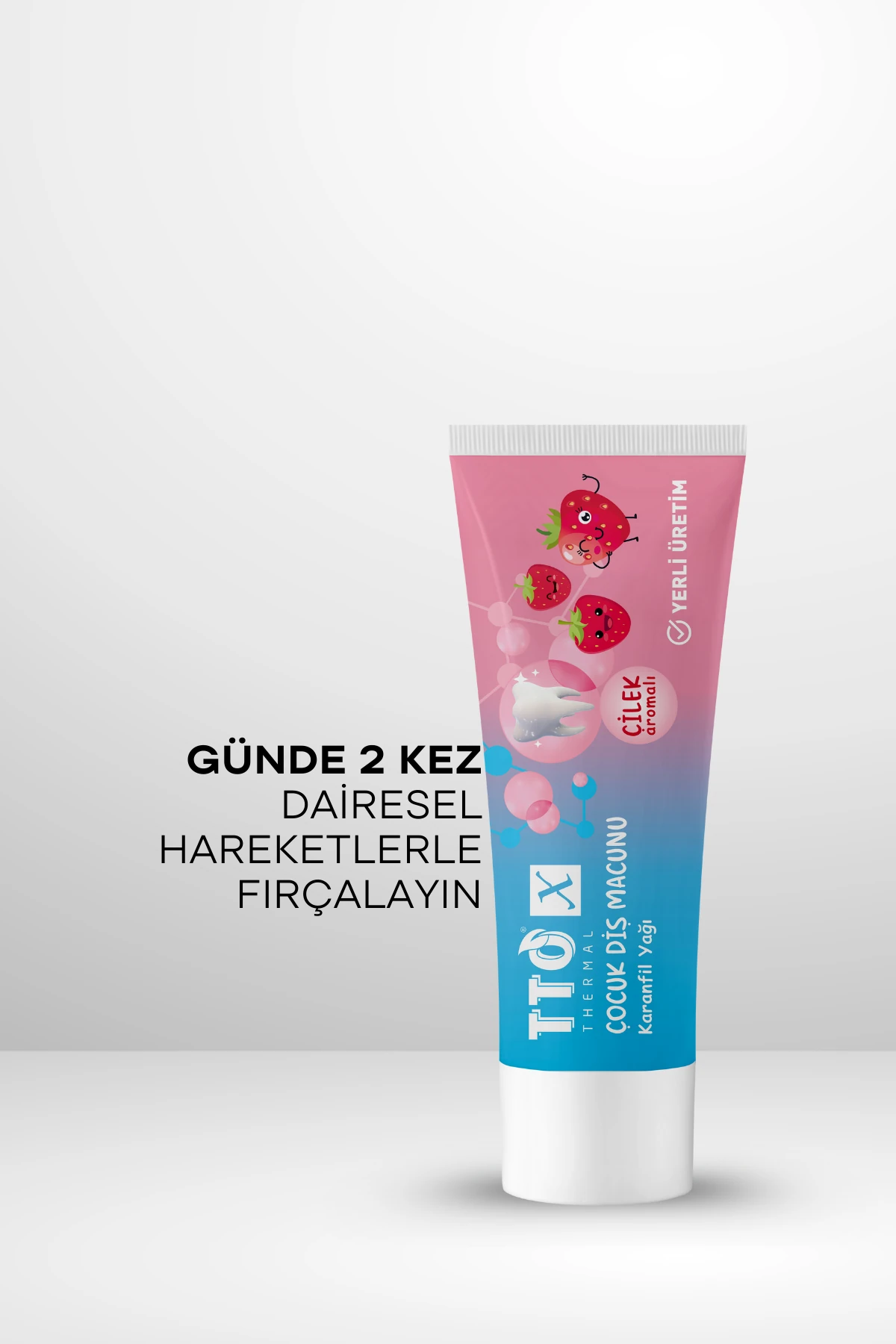 TTO-X Çocuk Diş Macunu Çilek Aromalı Karanfil Yağlı 50 ml – Hassas Dişler İçin Doğal Koruma