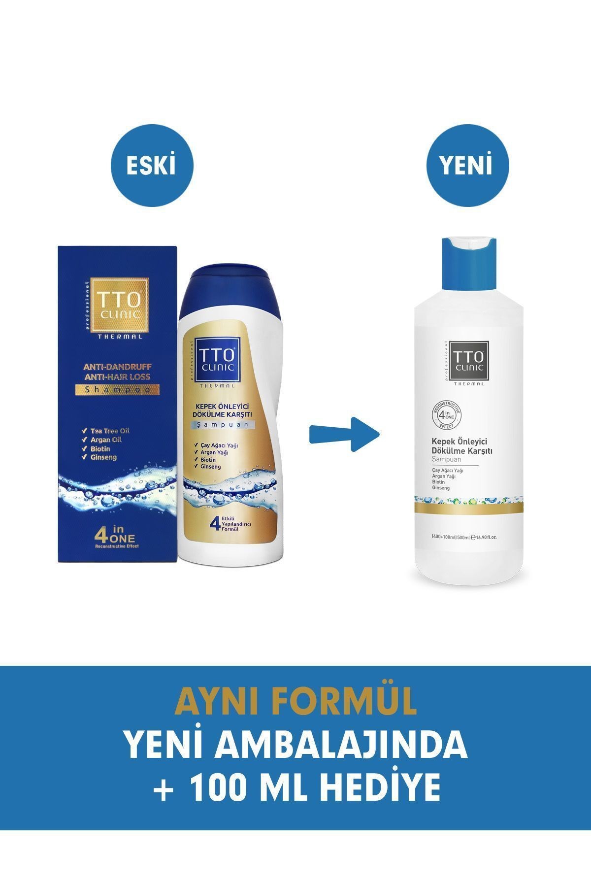 TTO Clınıc Kepek Önleyici Dökülme Karşıtı Şampuan 400 ml ( Çay Ağacı Yağı / Tea Tree Oil )