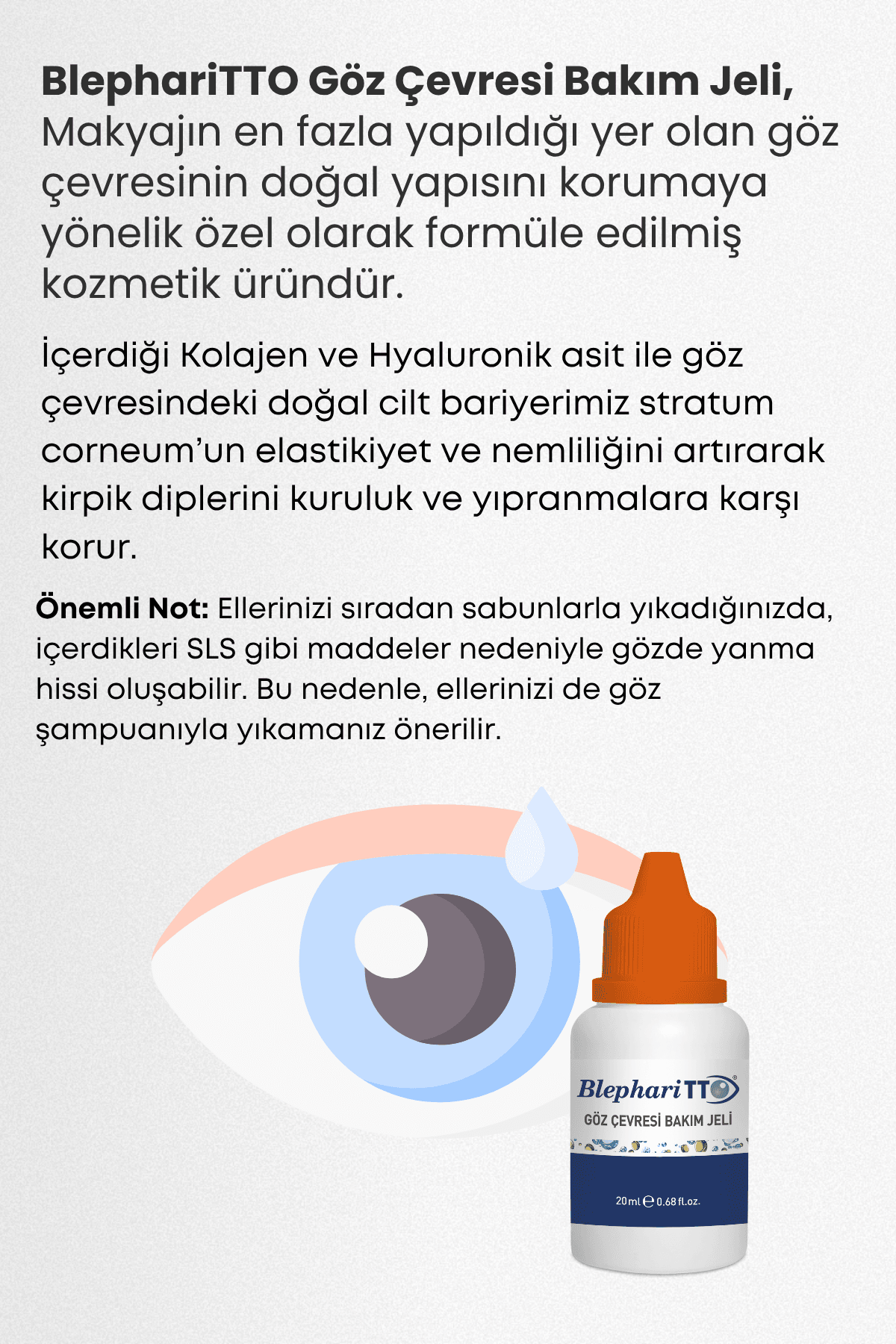 BLEPHARITTO GÖZ ÇEVRESİ BAKIM JELİ 20ML