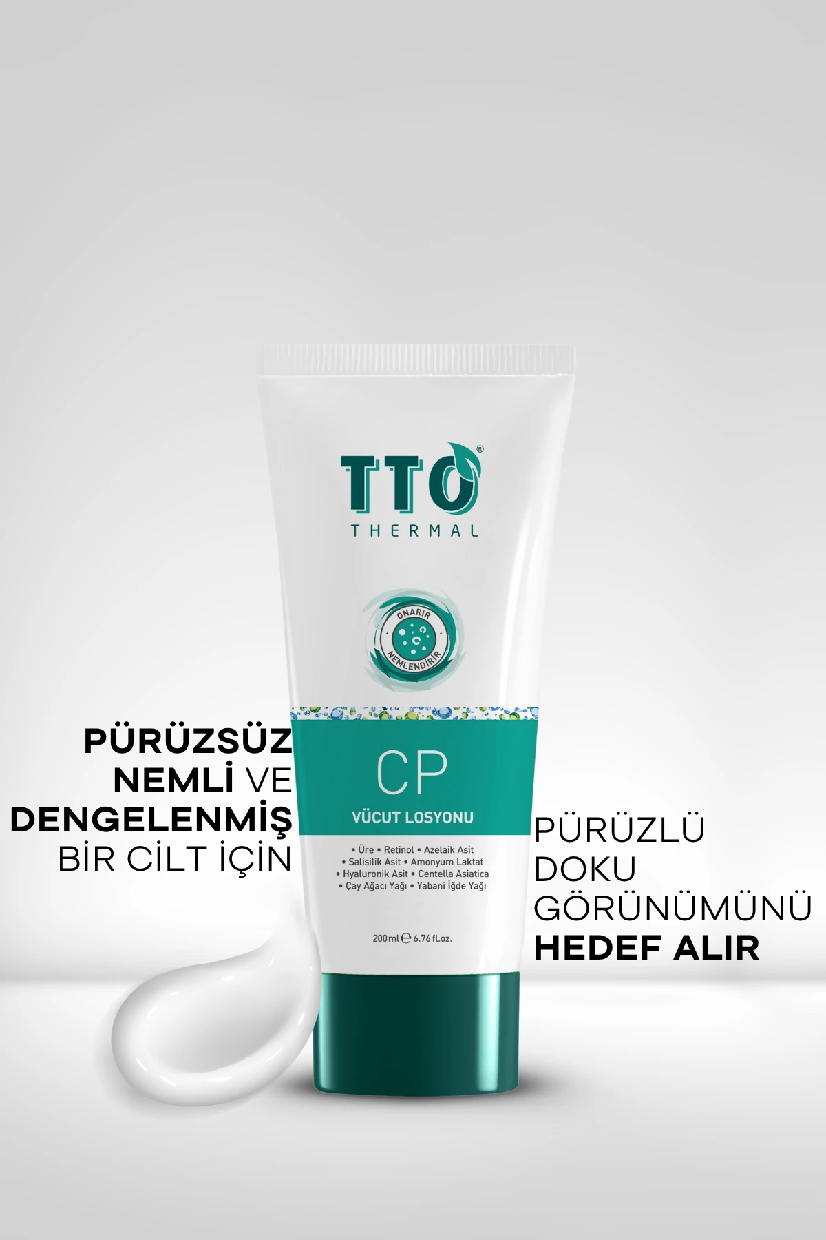 TTO Vücut Losyonu CP 200 ml – Pürüzsüzleştirici, Nemlendirici ve Cilt Yenileyici Bakım Losyonu