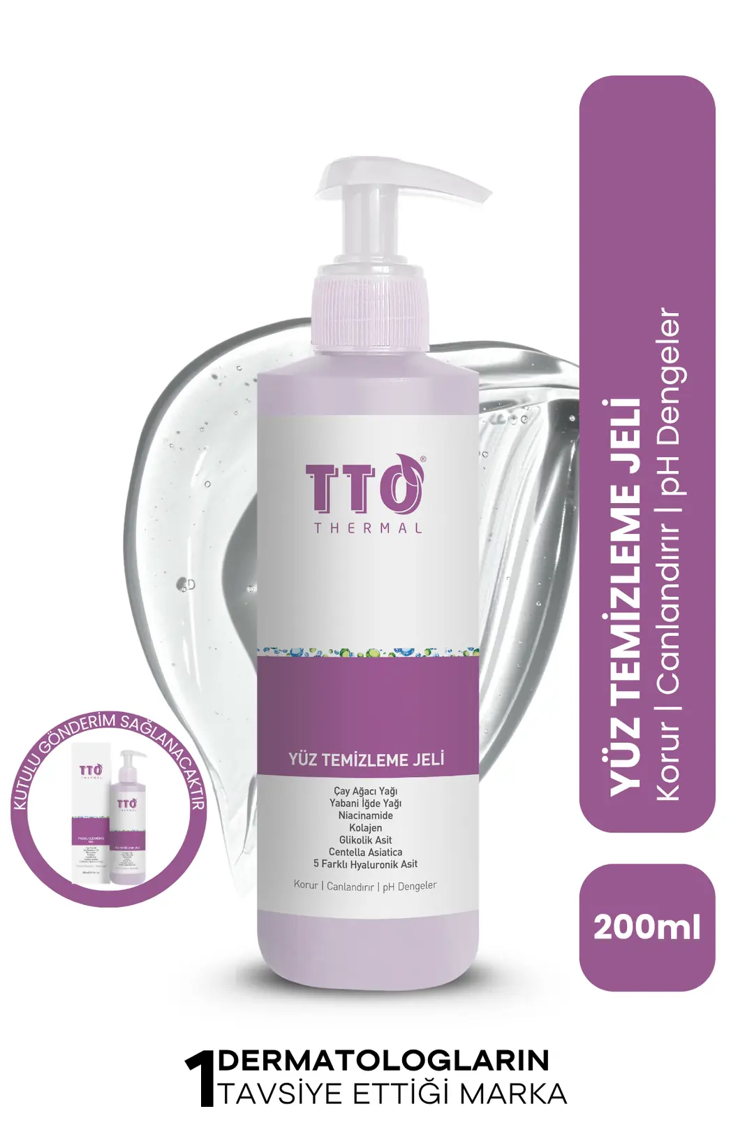 TTO Yüz Temizleme Jeli 200 ml Normal, Akneli ve Arındırıcı Bakım