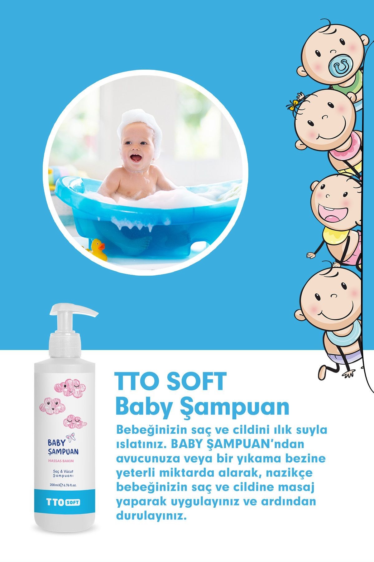 TTO Soft Bebek Şampuanı 200 ML