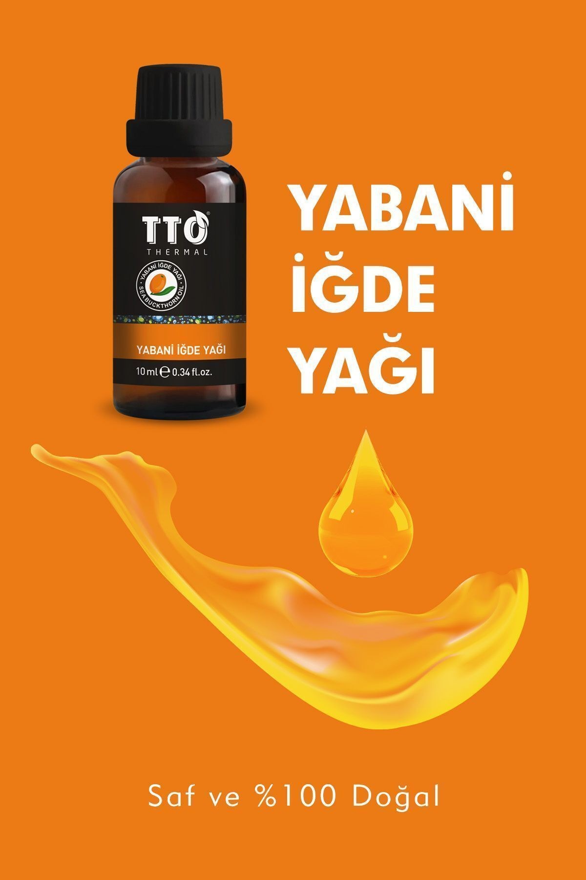 TTO Yabani Iğde Yağı 10 ml ( Sea Buckthorn Oıl - Yalancı Iğde Yağı )