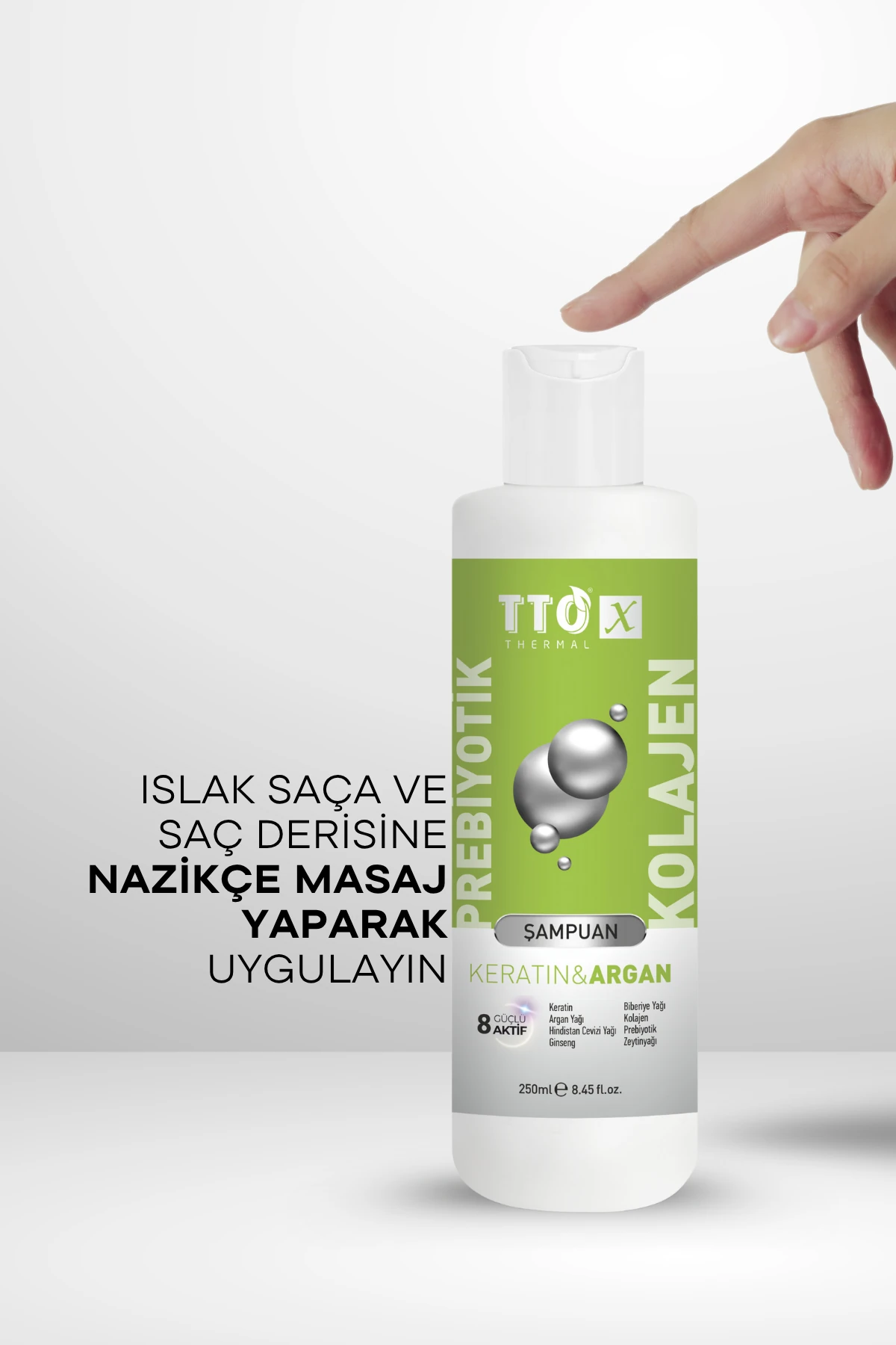 TTO-X Prebiyotik & Kolajen Keratin ve Argan 250ml ( Cocamidopropyl,Butyrospermum,Niacinamide,)