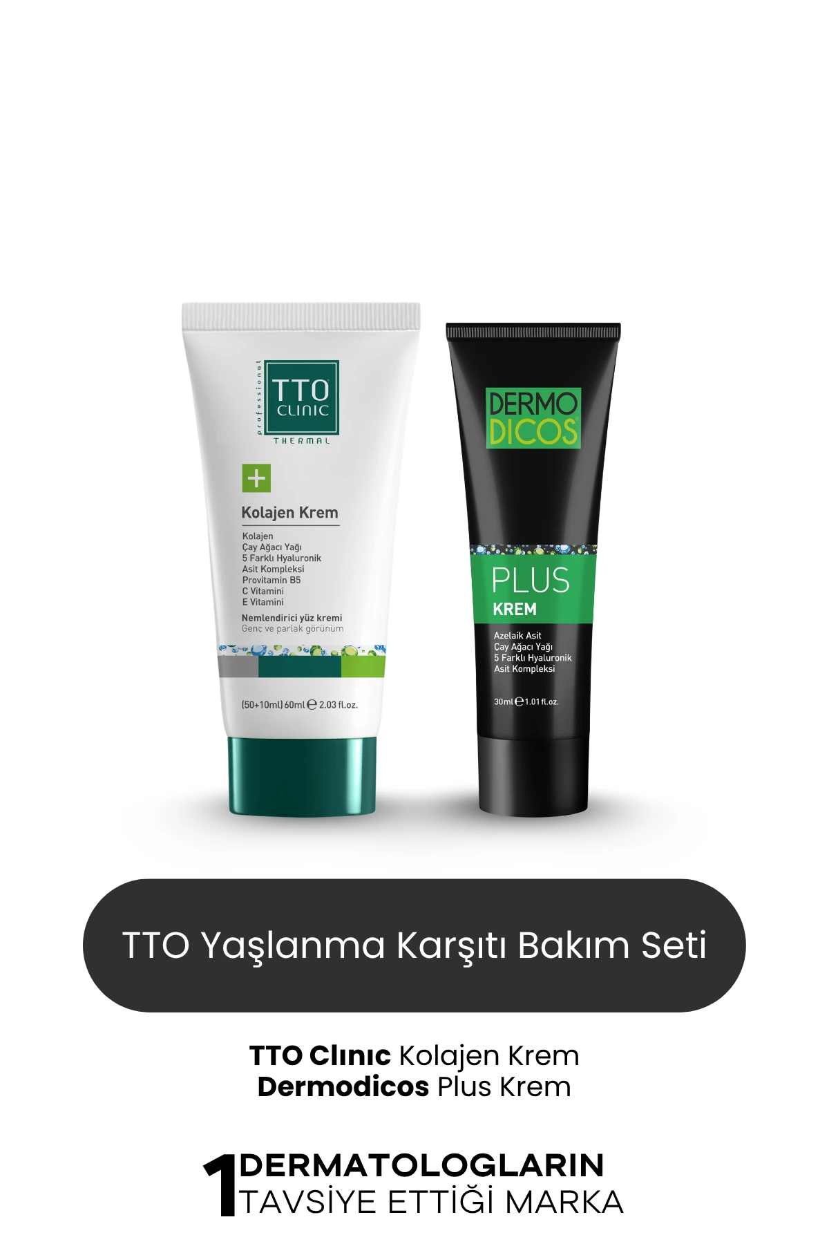 TTO Yaşlanma Karşıtı Set – Dermodicos Plus & Kolajen Krem 50 ml
