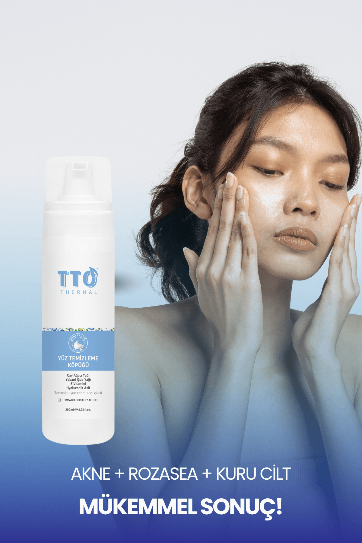 TTO Yüz Temizleme Köpüğü 200 ml (Çay Ağacı Yağı / Tea Tree Oil )