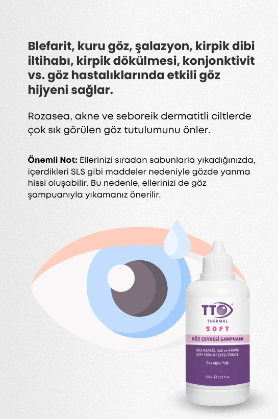 TTO Soft Göz Çevresi Şampuanı 125 ml Çay Ağacı Yağ  / Tea Tree Oil)