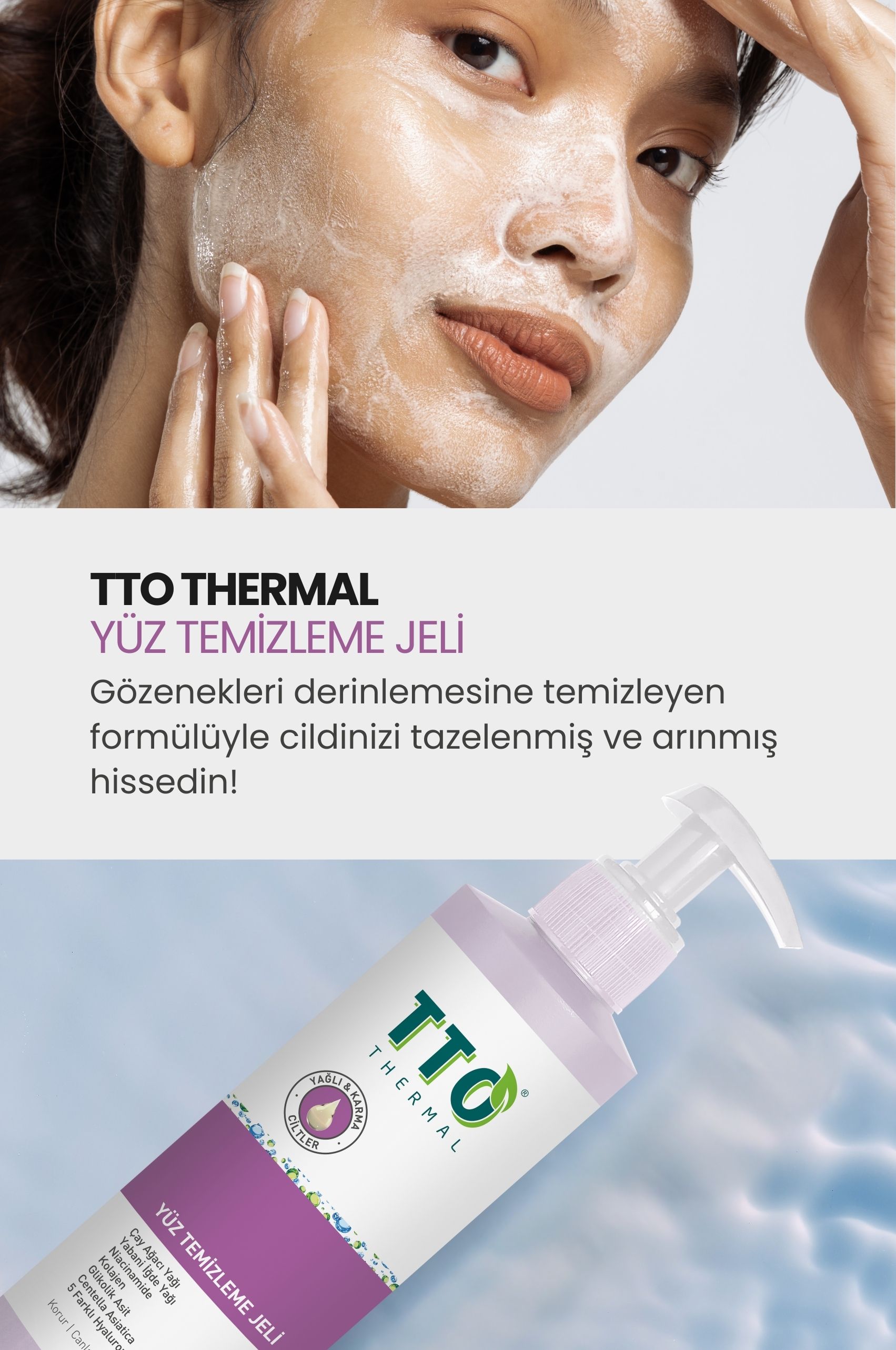 TTO  Yüz Temizleme Jeli 150 Ml 2 Adet (Çay Ağacı Yağı / Tea Tree Oil )