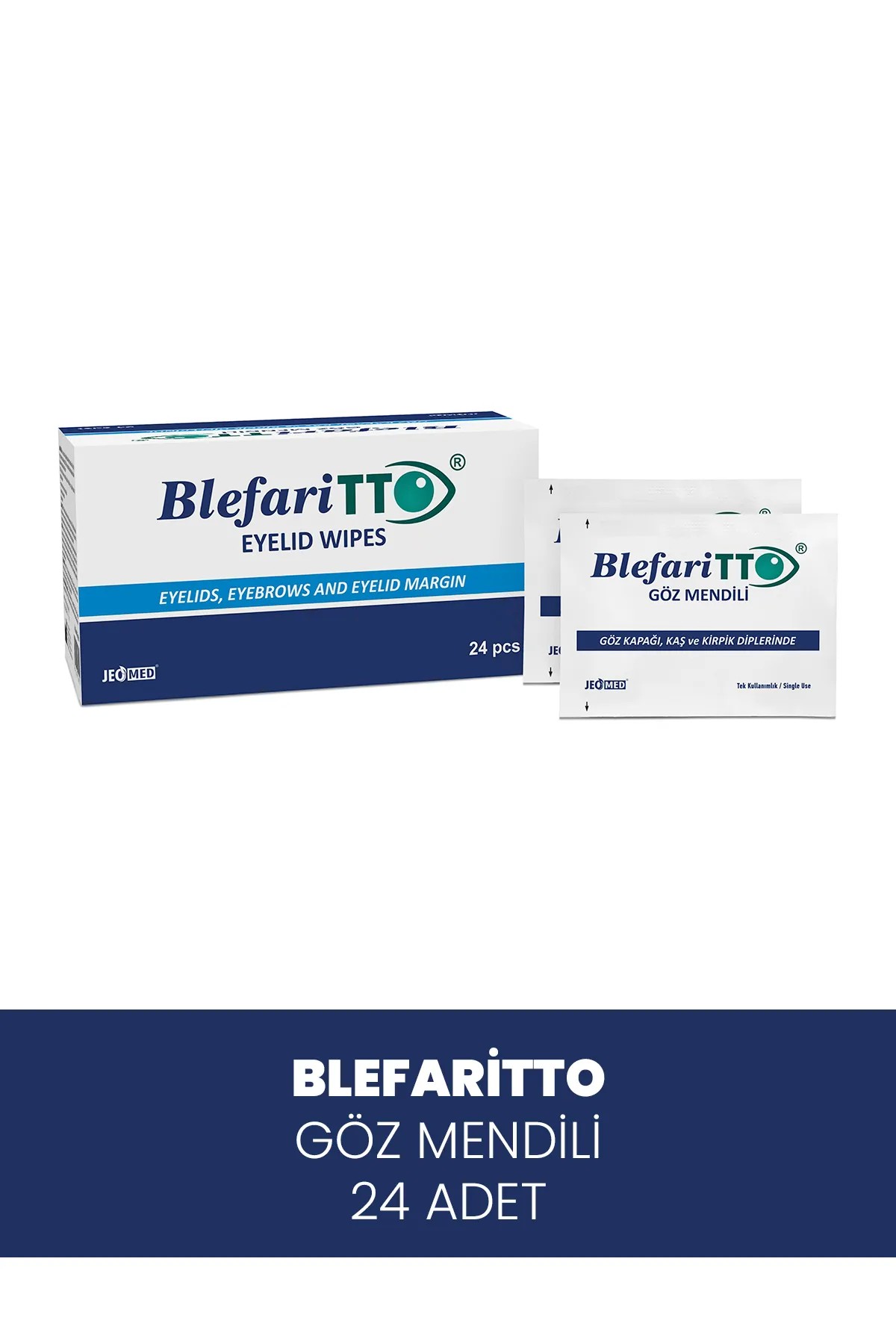 BLEFARİTTO Swab Göz Çevresi Mendili 24'lü Göz Ve Makyaj Temizleme(ÇAY AĞACI YAĞI / TEA TREE OIL)
