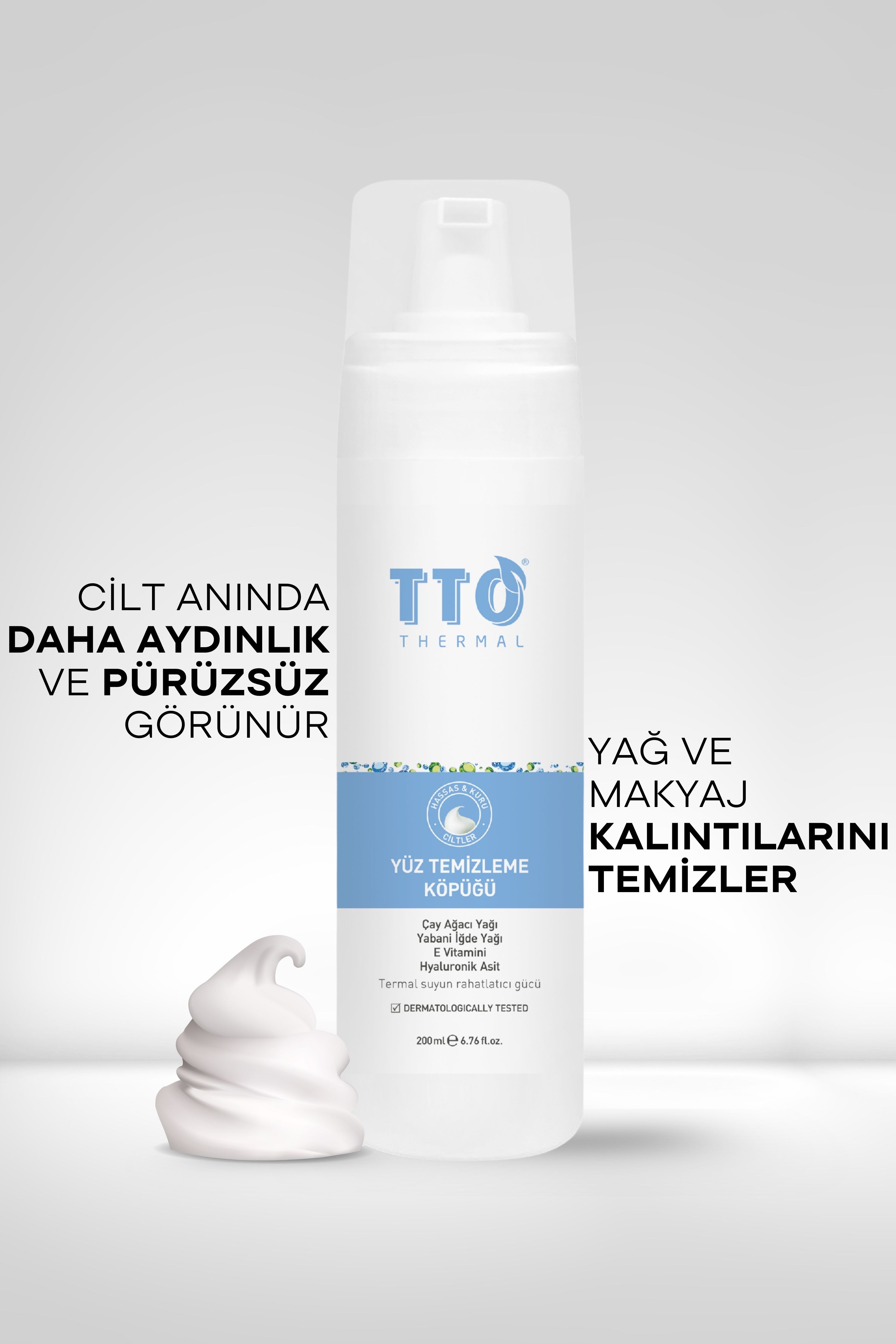 TTO Yüz Temizleme Köpüğü 200 ml (Çay Ağacı Yağı / Tea Tree Oil )