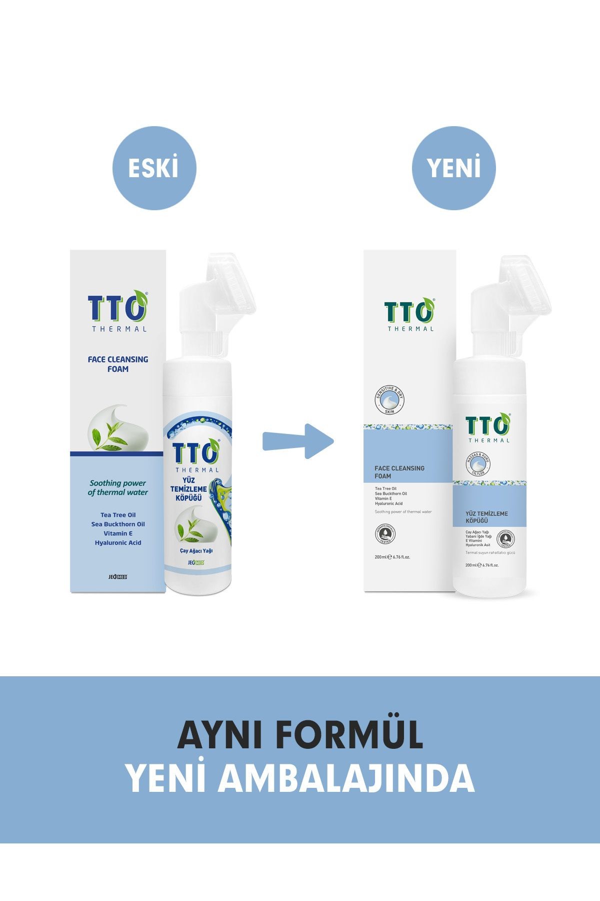 TTO Yüz Temizleme Köpüğü 200 Ml ( Aplikatörlü ) (Çay Ağacı Yağı / Tea Tree Oil )