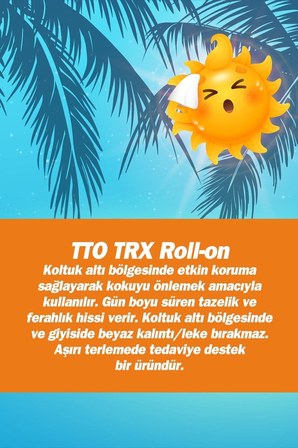 TTO Trx Roll-on 45 ml Terleme Önleyici (Çay Ağacı Yağ  / Tea Tree Oil)