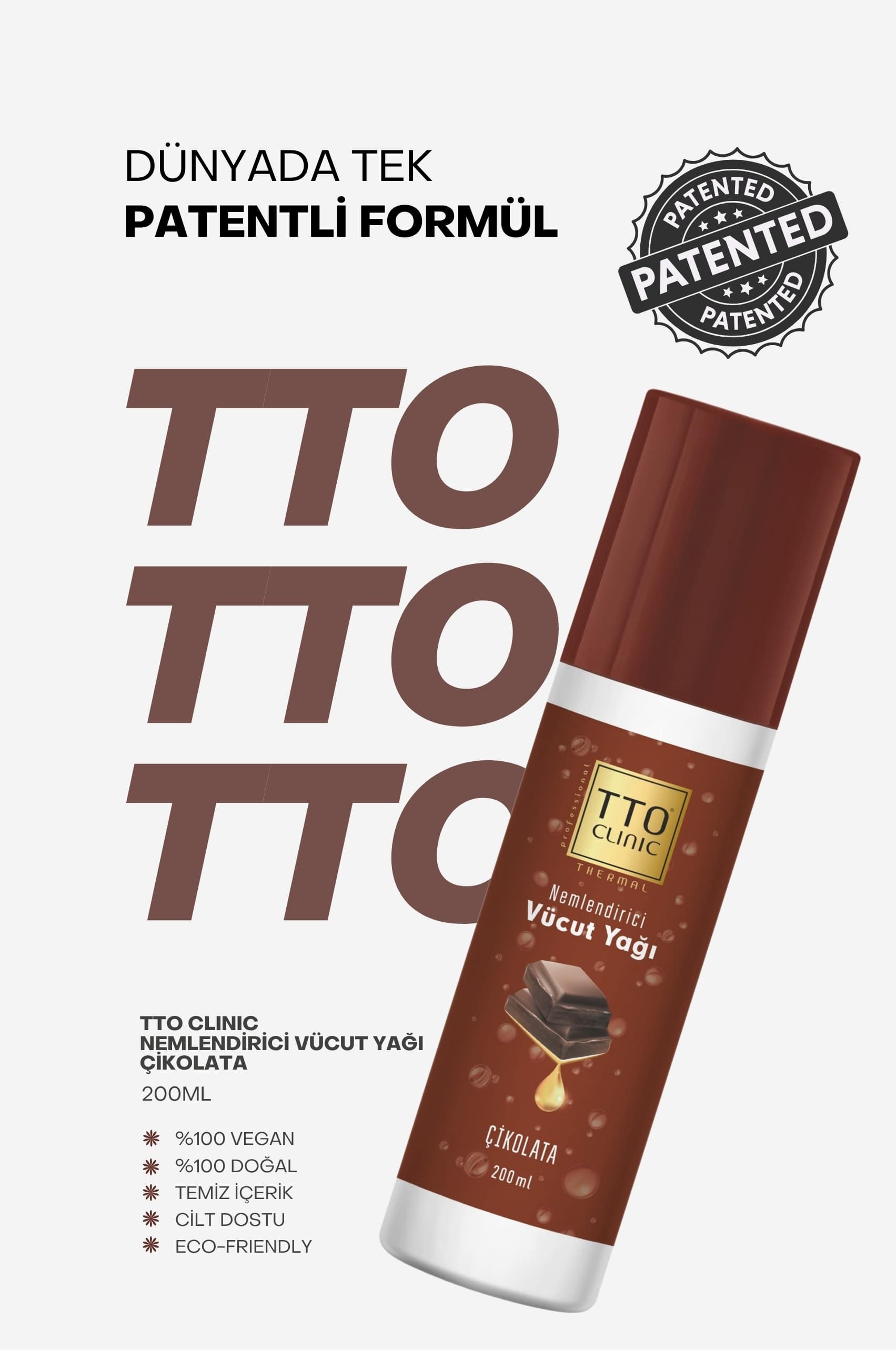 TTO Clinic Body Oil – Chocolate Scented 200 ml (Tea Tree Oil)