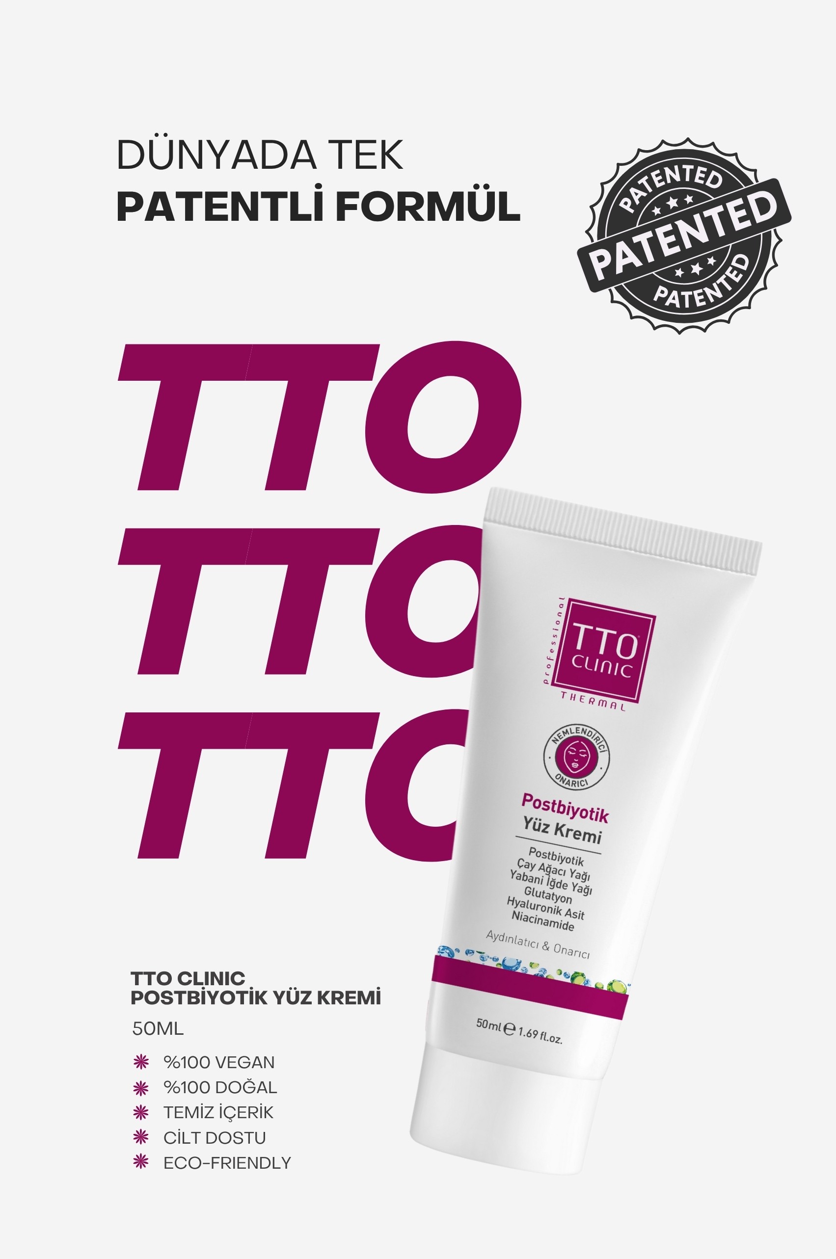 TTO CLINIC Postbiyotik Yüz Kremi 50 ml