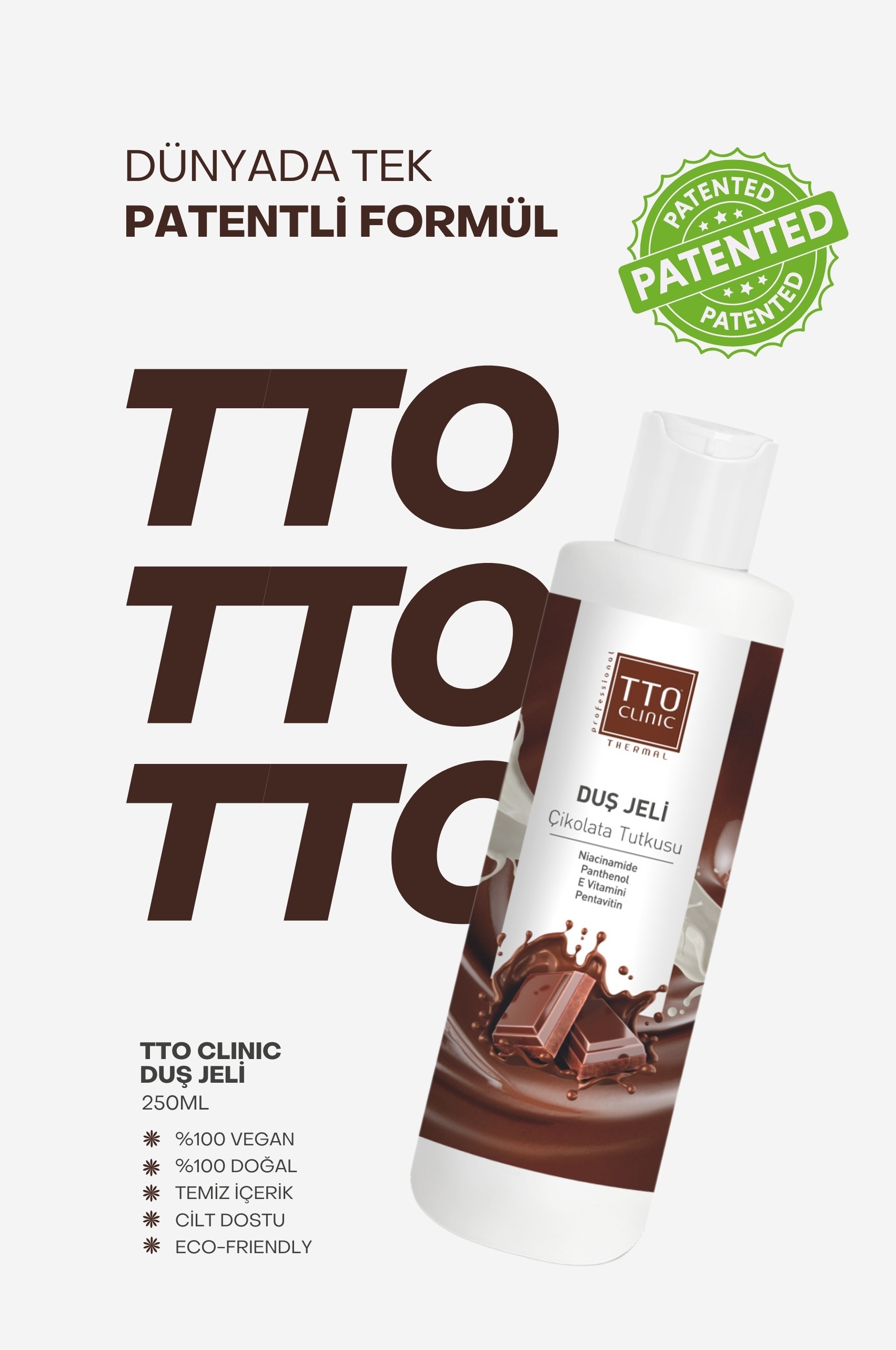 TTO Clinic Çikolata Tutkusu Duş Jeli Panthenol İle Cildinizi Onarın